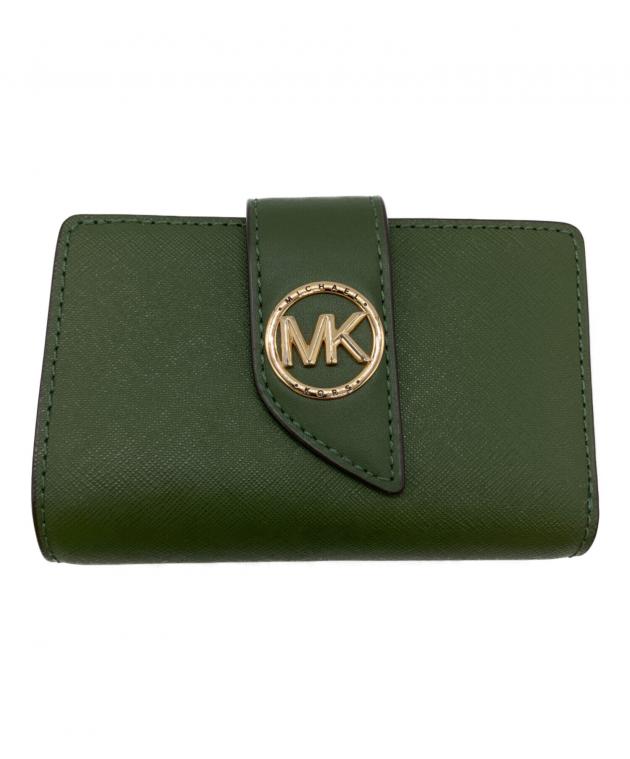 中古・古着通販】MICHAEL KORS (マイケルコース) 2つ折り財布 グリーン