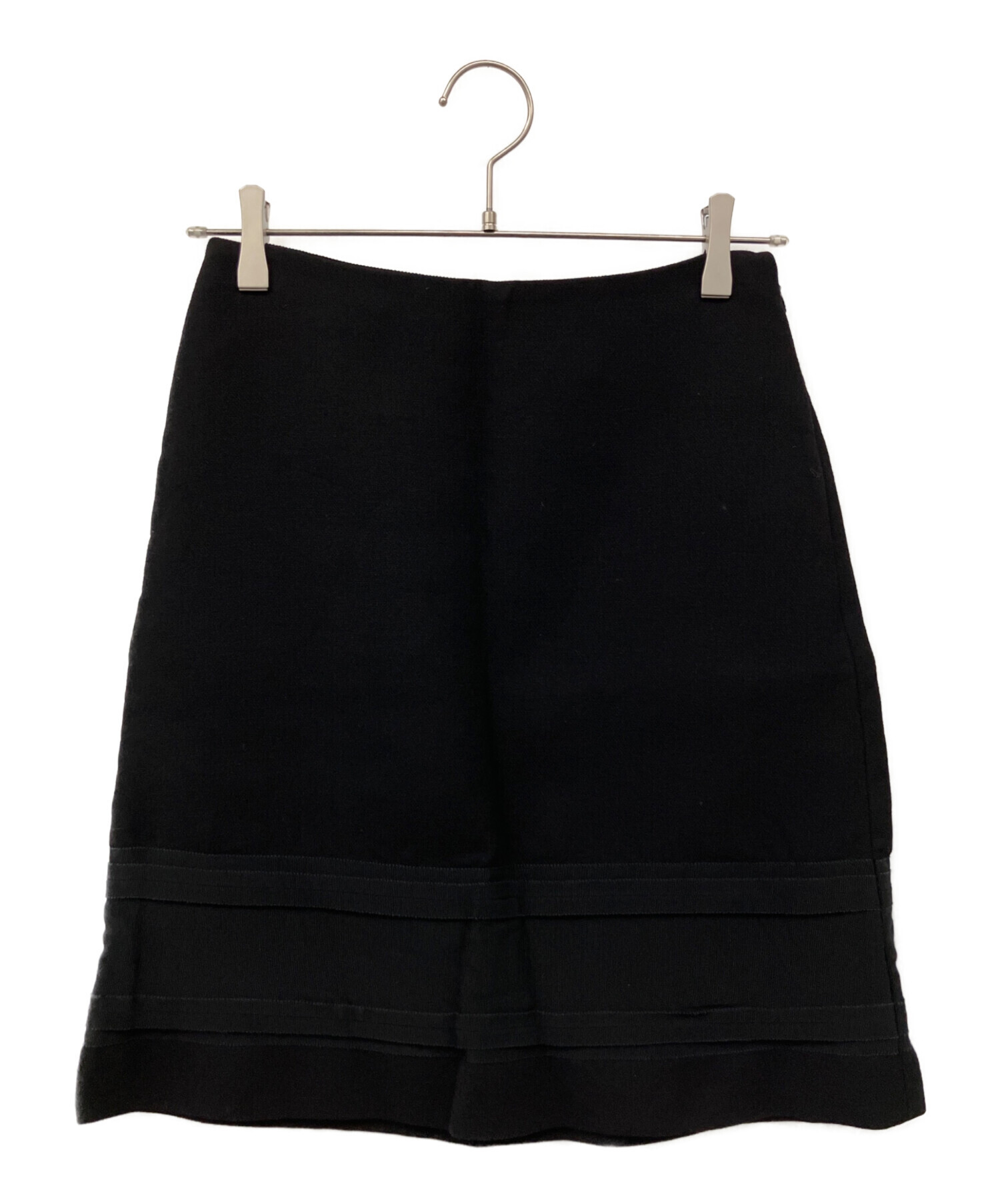 【新品・未使用】PRADA プラダ ブラック フレアスカート 38 タグ付き 中古・古着通販】PRADA (プラダ) スカート ブラック サイズ:38