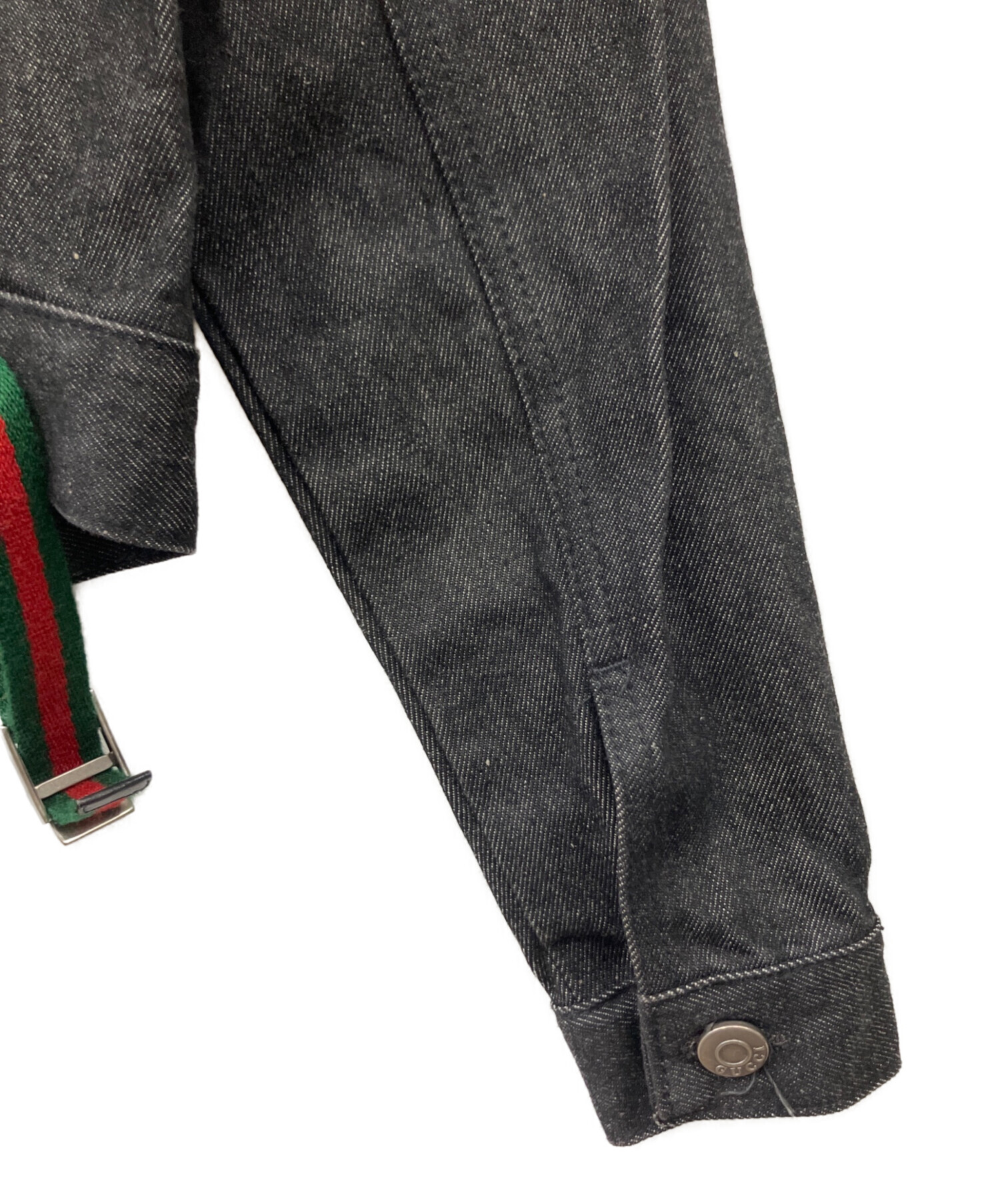 中古・古着通販】GUCCI (グッチ) デニムジャケット ブラック サイズ:L