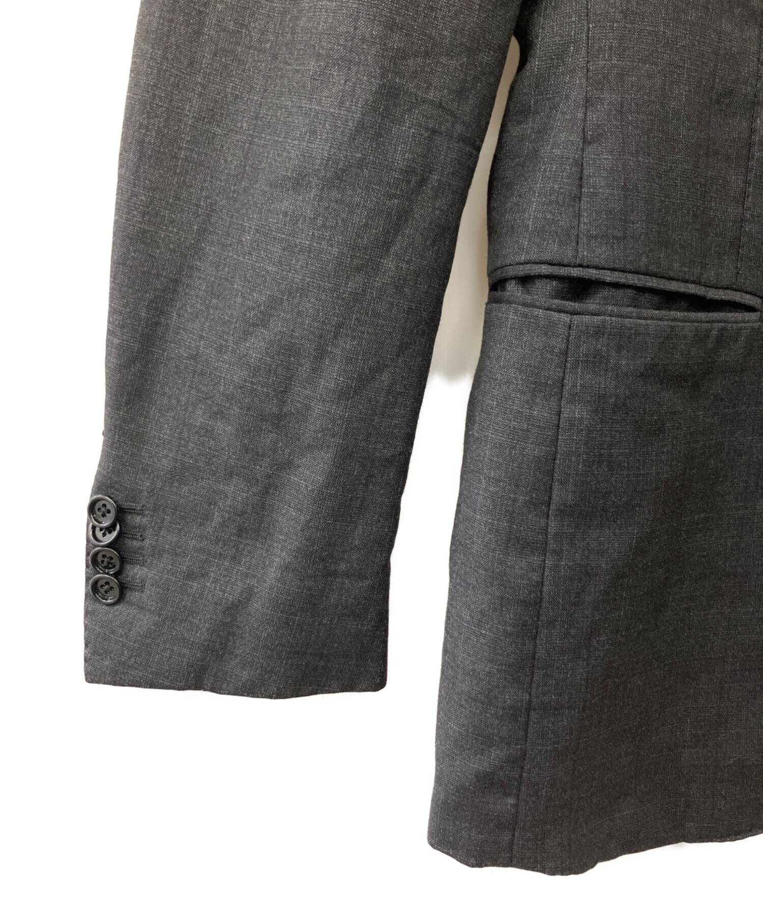 中古・古着通販】LARDINI (ラルディーニ) ウールジャケット ブラック 