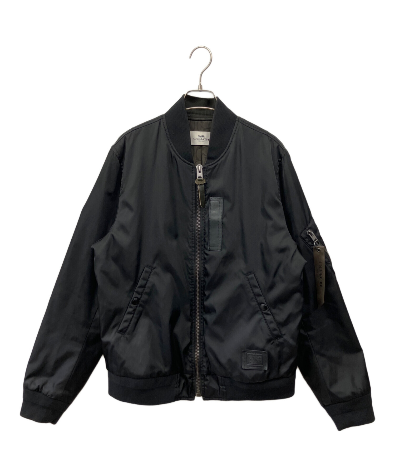 【1/12まで値下げ中】MAHF SUPPLY コーチジャケットMサイズ 中古・古着通販】COACH (コーチ) MA-1ジャケット ブラック サイズ:M