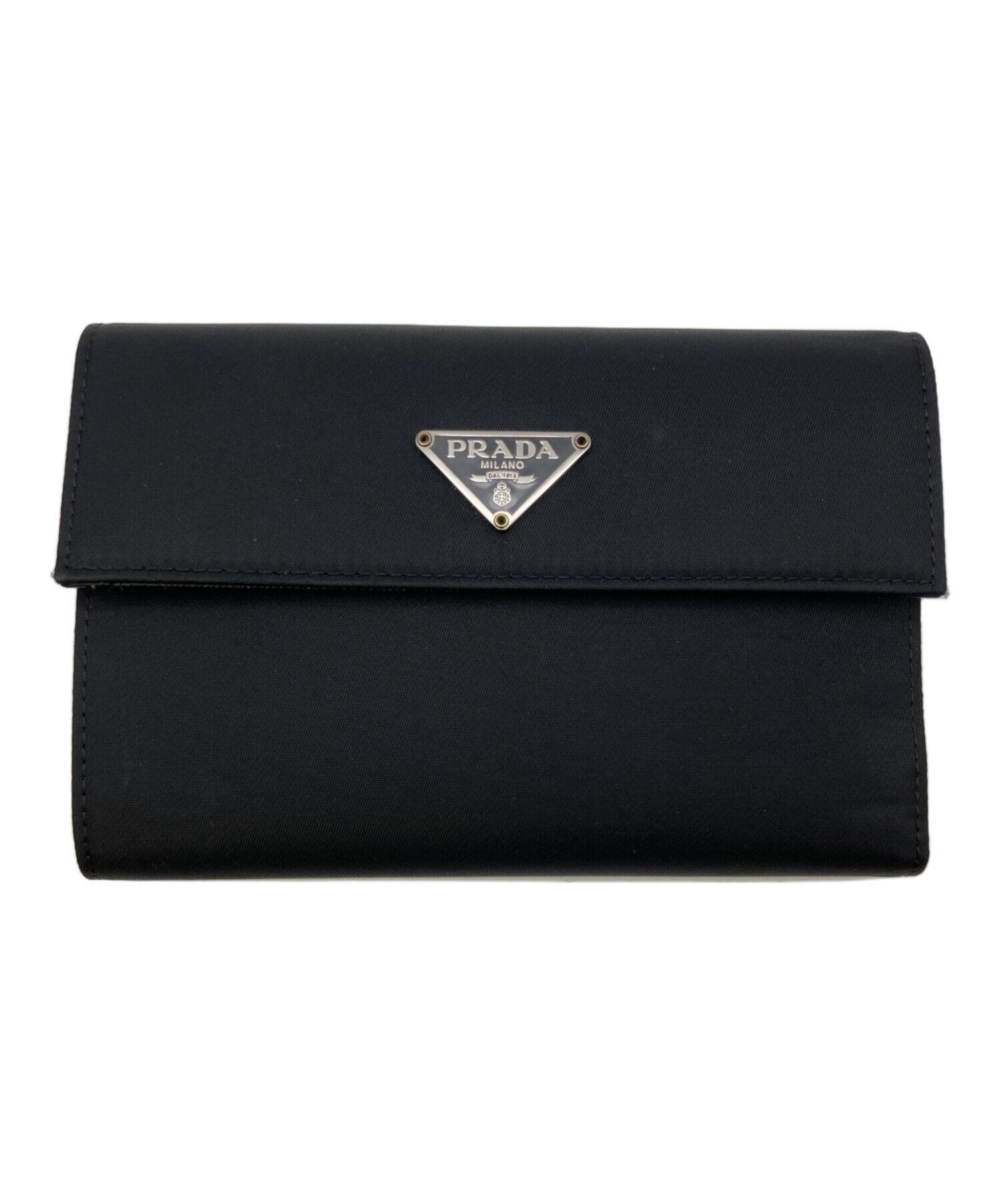 中古・古着通販】PRADA (プラダ) 3つ折り財布 ブラック｜ブランド 