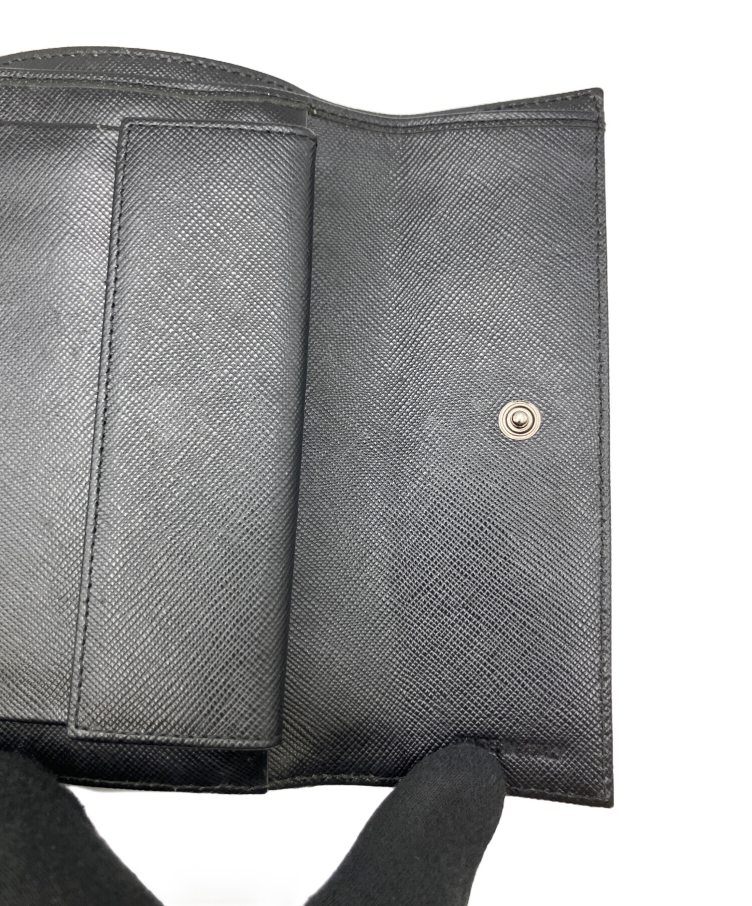 中古・古着通販】PRADA (プラダ) 3つ折り財布 ブラック｜ブランド