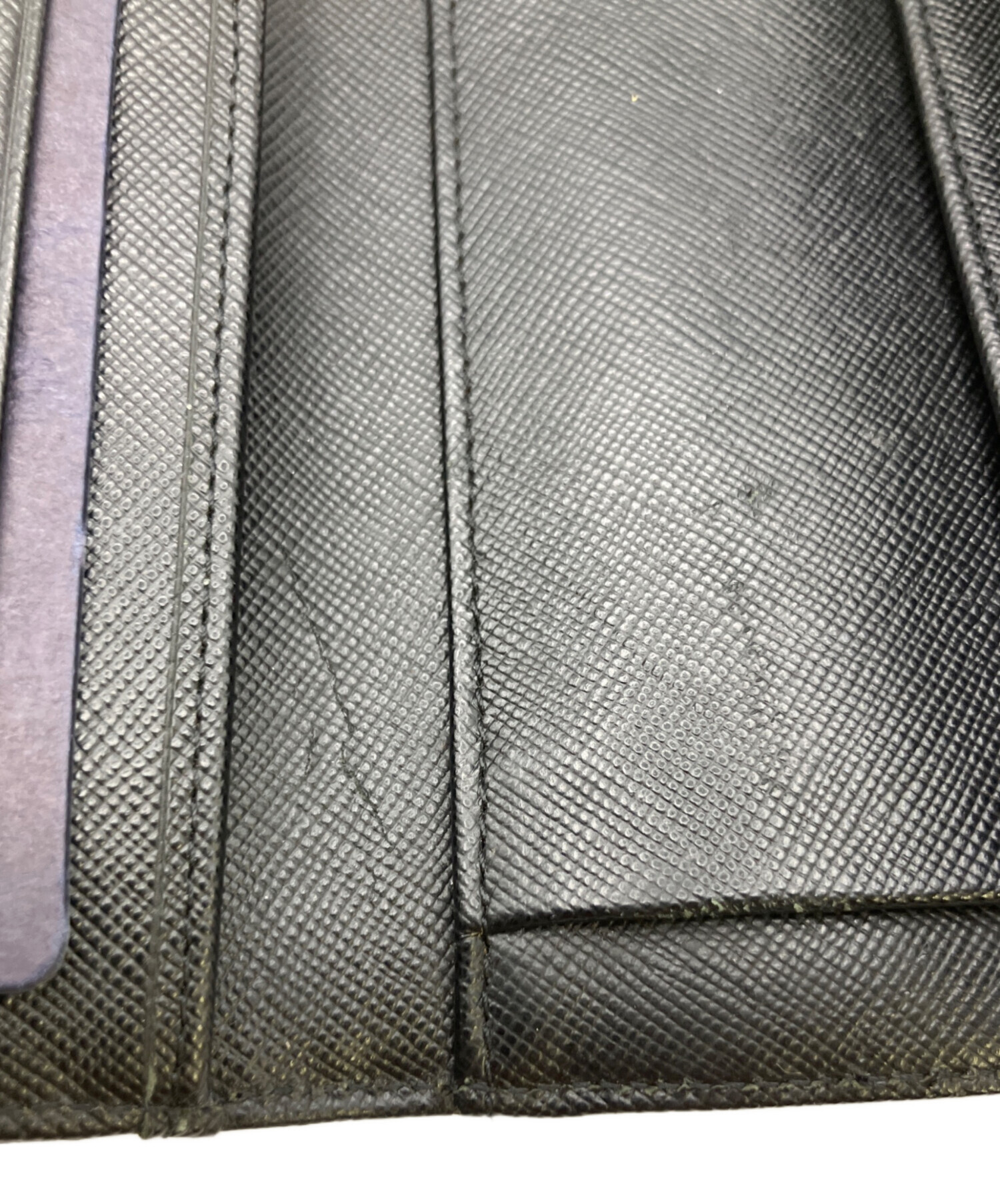 中古・古着通販】PRADA (プラダ) 3つ折り財布 ブラック｜ブランド