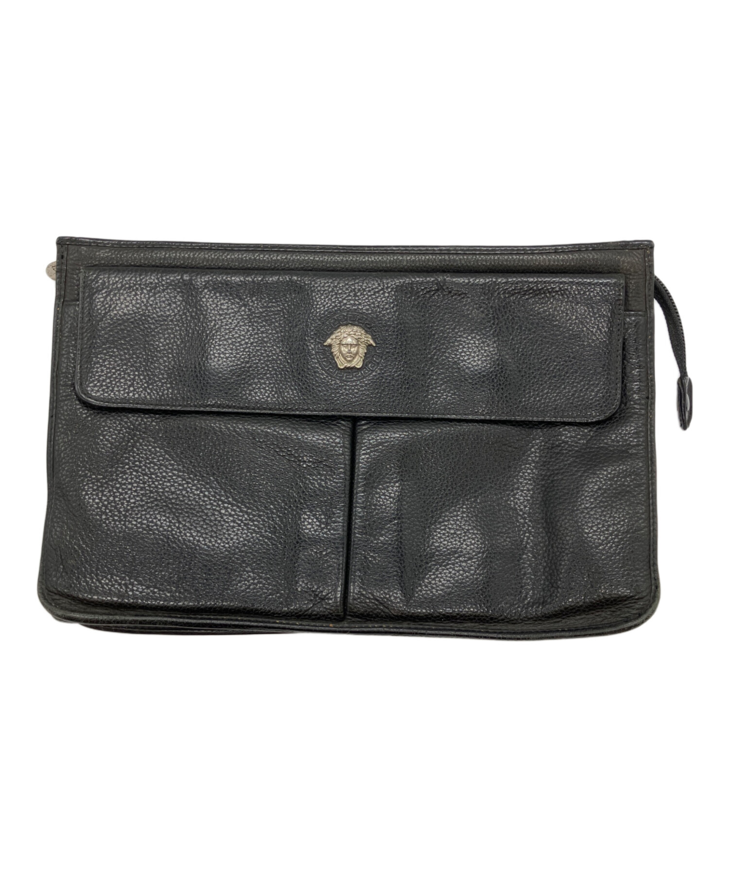 ヴェルサーチ　クラッチバッグ 中古・古着通販】VERSACE (ヴェルサーチ) クラッチバッグ ブラック