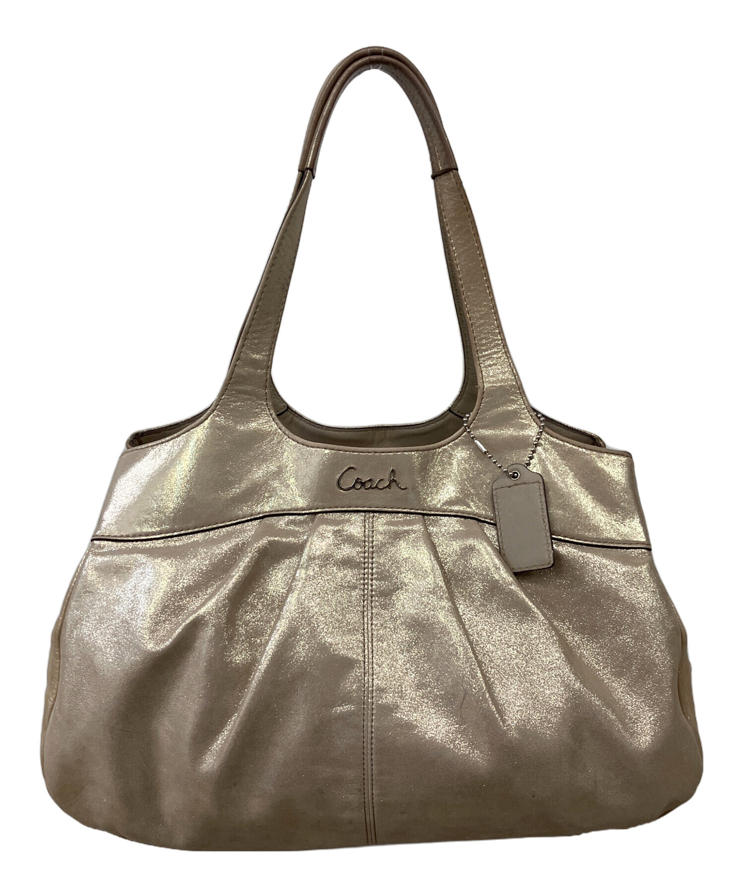 中古・古着通販】COACH (コーチ) ハンドバッグ ベージュ｜ブランド