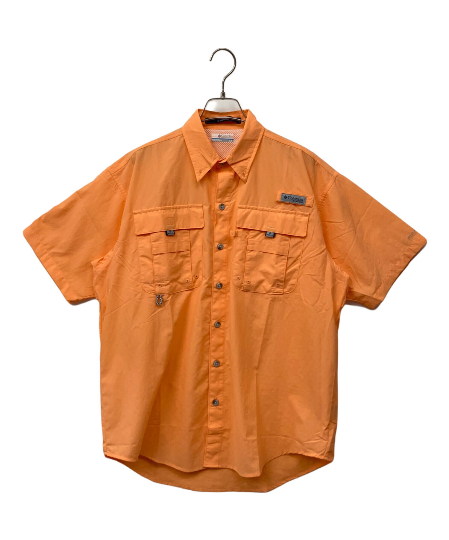 中古・古着通販】Columbia (コロンビア) 半袖シャツ オレンジ サイズ:S