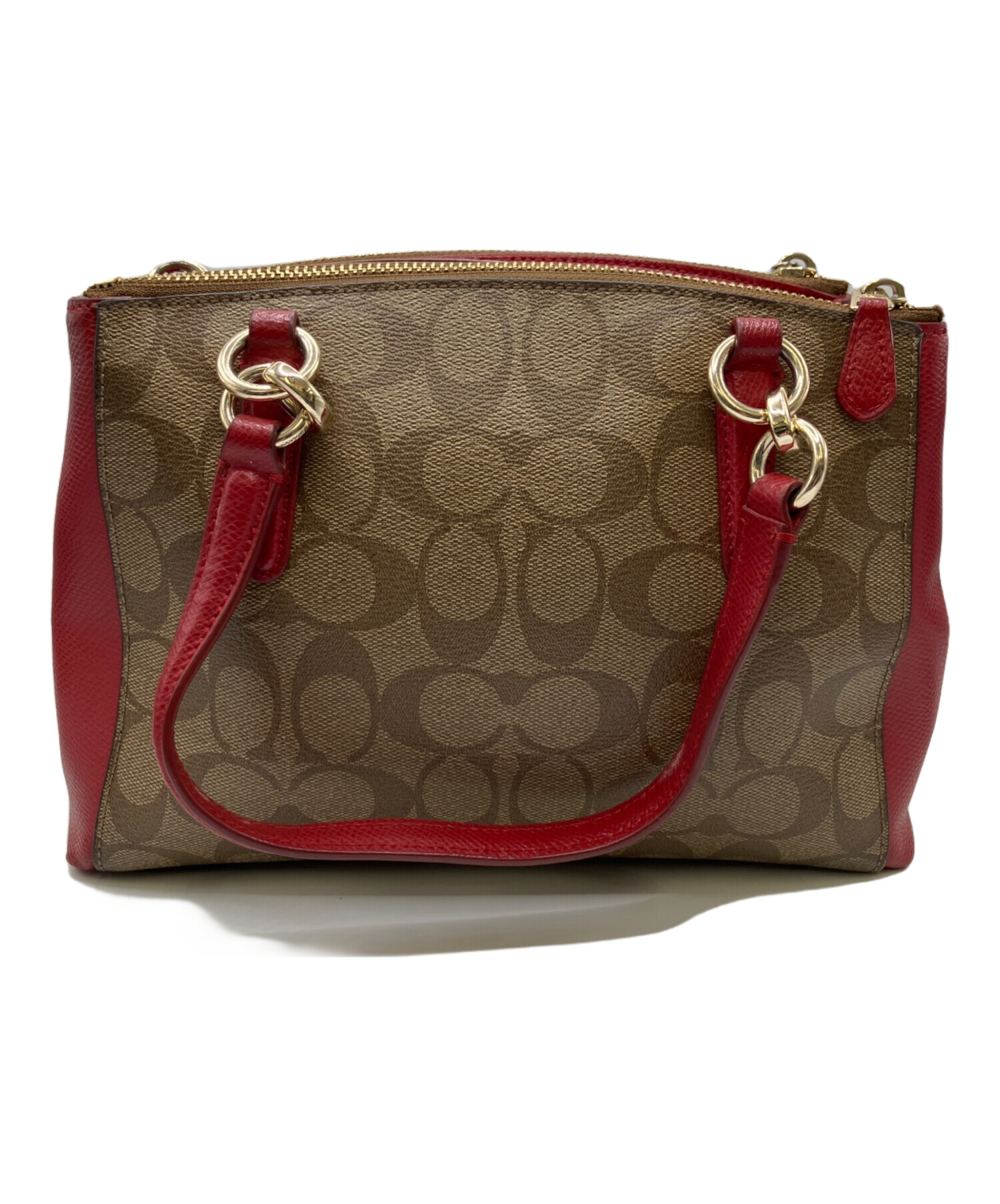 未使用　コーチ/COACH 2wayバッグ　US製赤色 中古・古着通販】COACH (コーチ) 2WAYバッグ レッド｜ブランド・古着