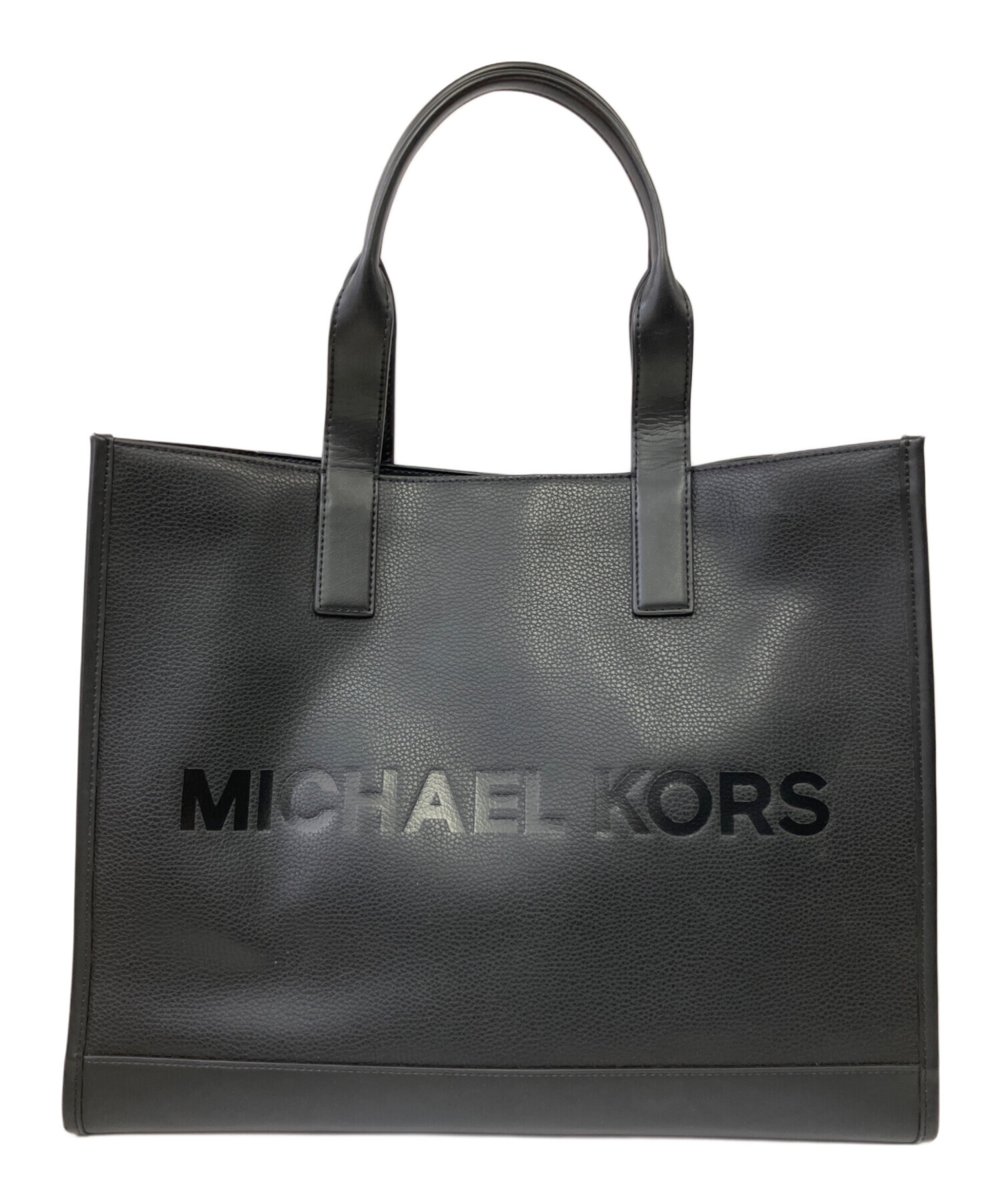 【新品未使用】 MICHAELKORS マイケルコーストートバッグ　ブラックロゴ 中古・古着通販】MICHAEL KORS (マイケルコース) トートバッグ
