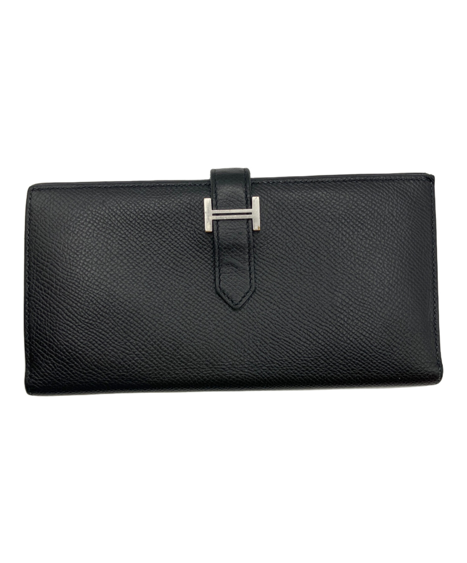 廃盤 エルメス 二つ折り 長財布 ジップザップ ヴォースイフトレザー ブラック 中古・古着通販】HERMES (エルメス) 長財布 ブラック｜ブランド・古着