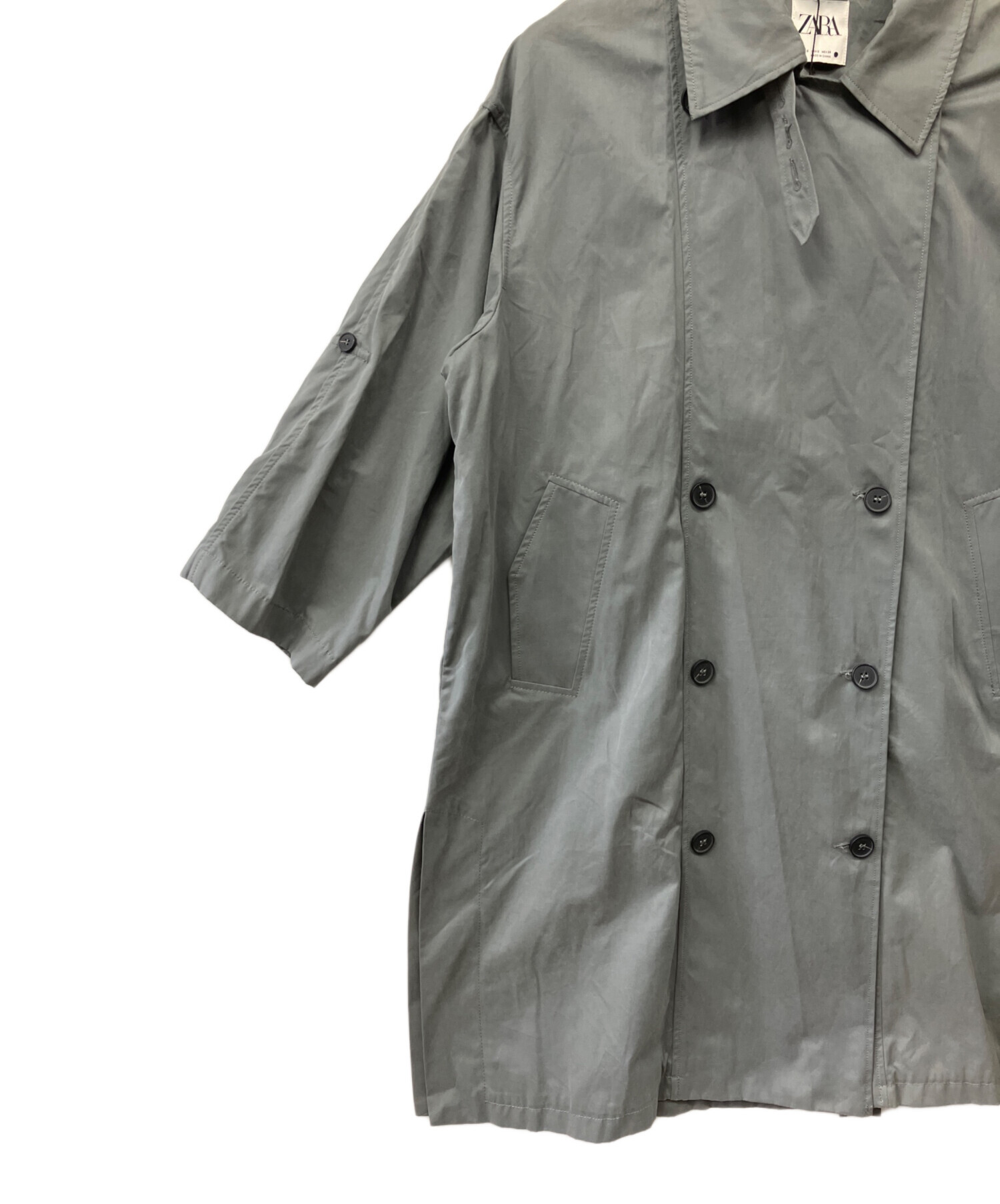 中古・古着通販】ZARA (ザラ) トレンチコート グレー サイズ:S 未使用 