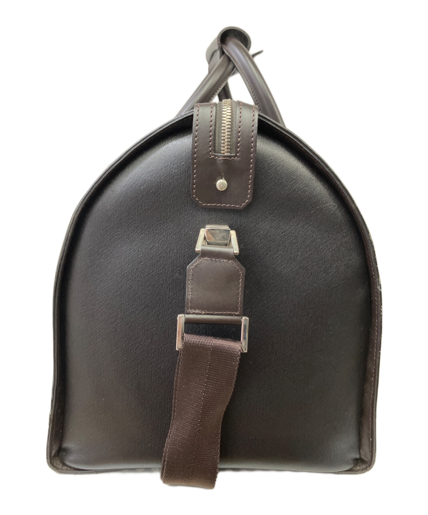 中古・古着通販】dunhill (ダンヒル) ボストンバッグ ダークブラウン