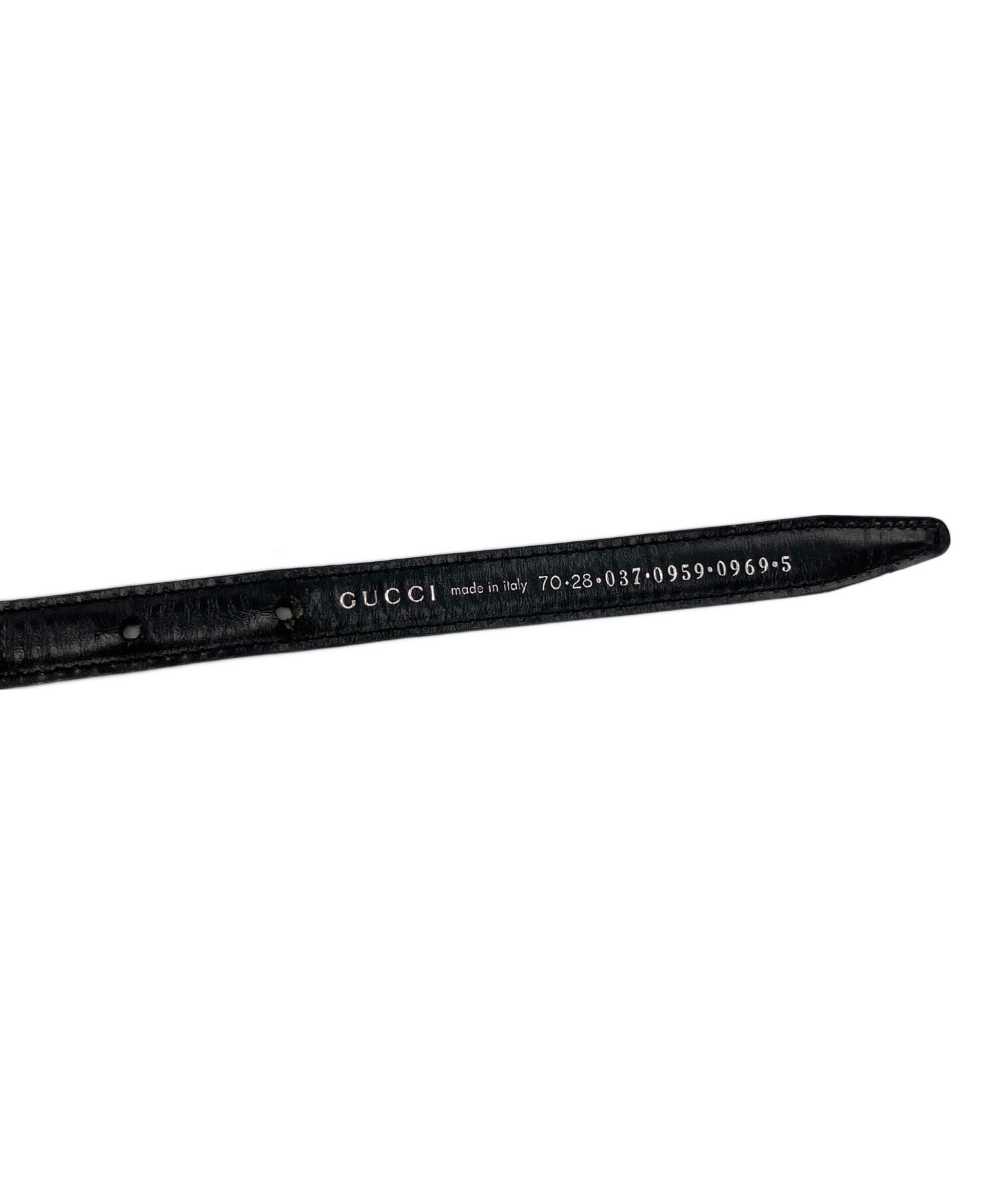中古・古着通販】GUCCI (グッチ) レザーベルト ブラック｜ブランド