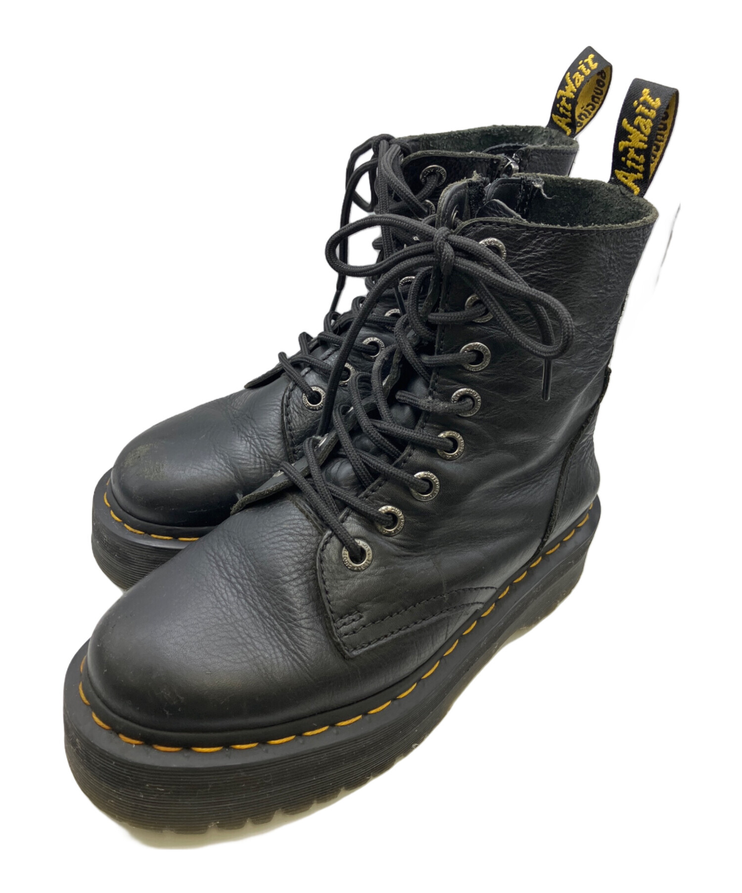 レザー バイクブーツ ブラック 中古・古着通販】Dr.Martens (ドクターマーチン) 8ホールブーツ