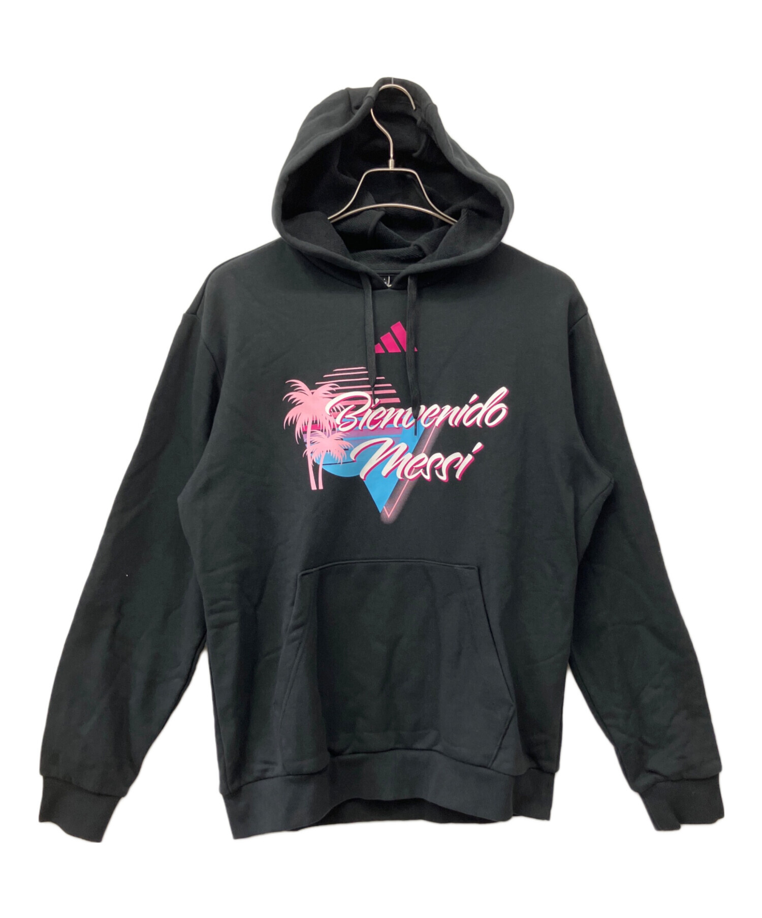 中古・古着通販】adidas (アディダス) プルオーバーパーカー ブラック