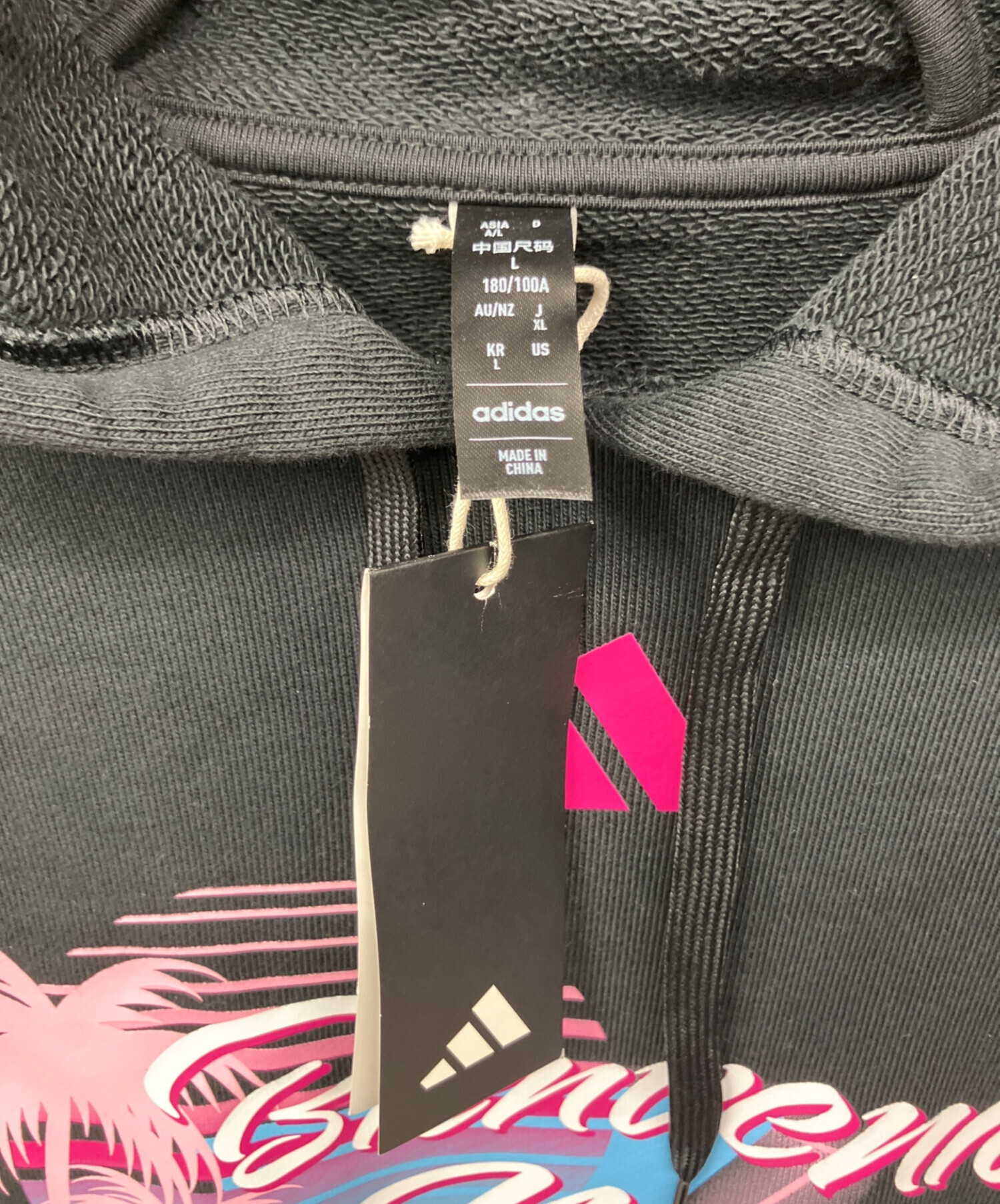 中古・古着通販】adidas (アディダス) プルオーバーパーカー ブラック
