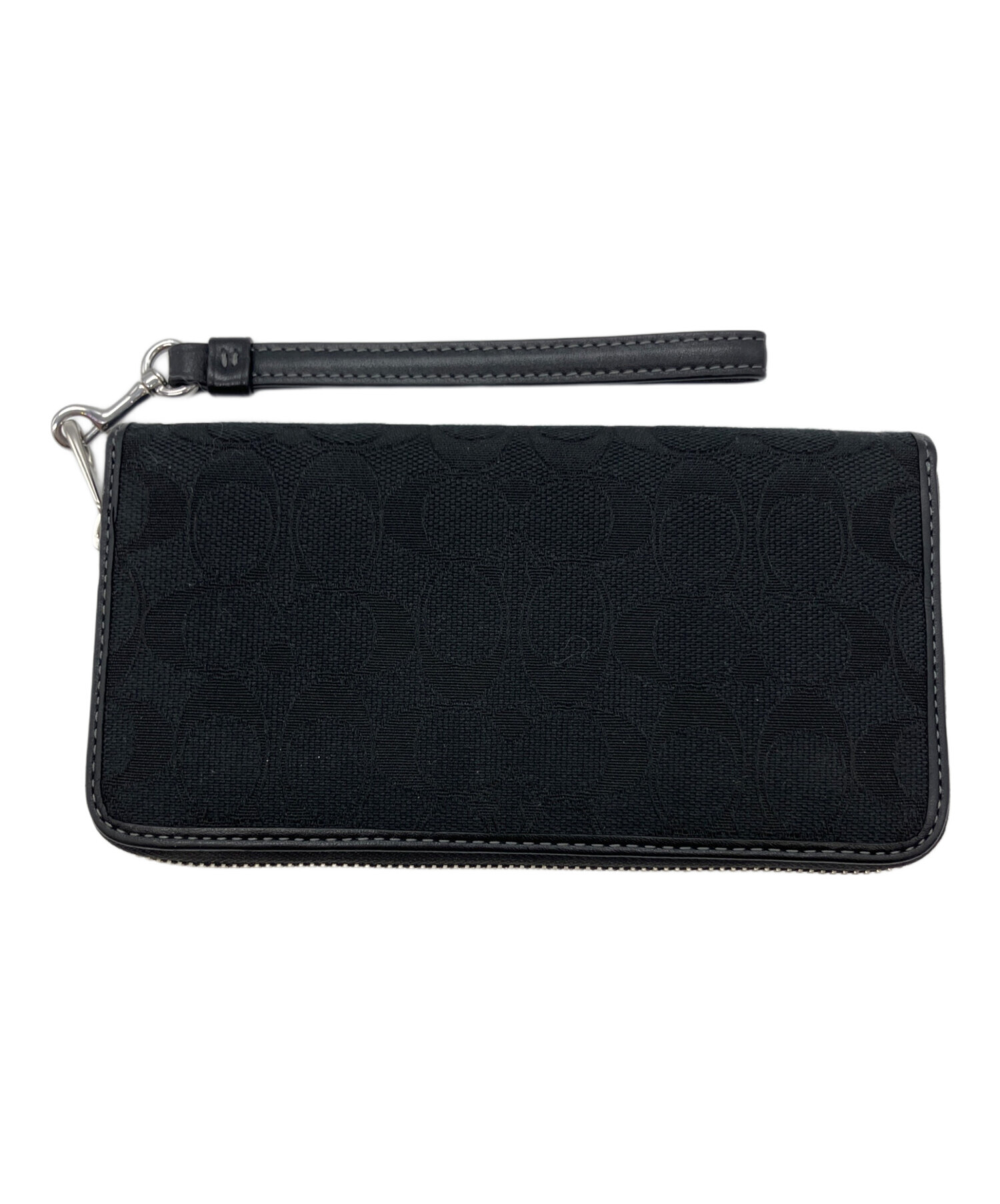 中古・古着通販】COACH (コーチ) ラウンドファスナー財布 ブラック
