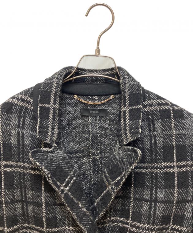 中古・古着通販】DIESEL (ディーゼル) チェスターコート ブラック 中古・古着通販】DIESEL (ディーゼル) チェスターコート ブラック