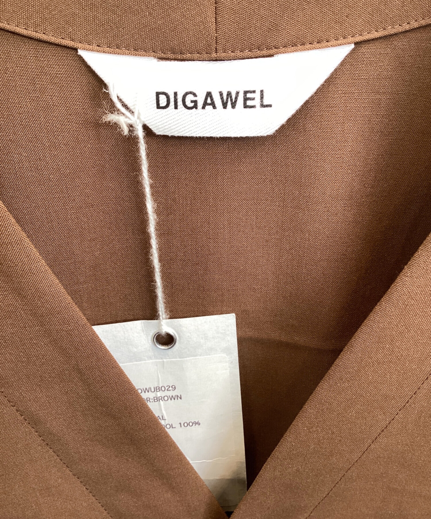 中古・古着通販】digawel (ディガウェル) シャツカーディガン ブラウン