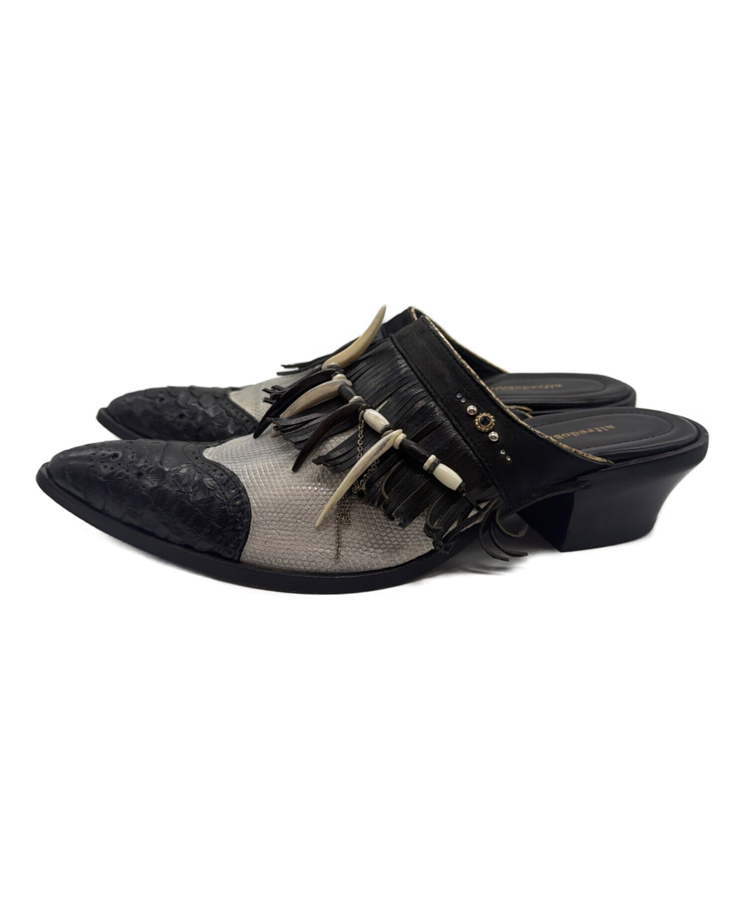 00s alfredo BANNISTER レザー ミュール サンダル 厚底 中古・古着通販】Alfredo BANNISTER (アルフレッドバニスター