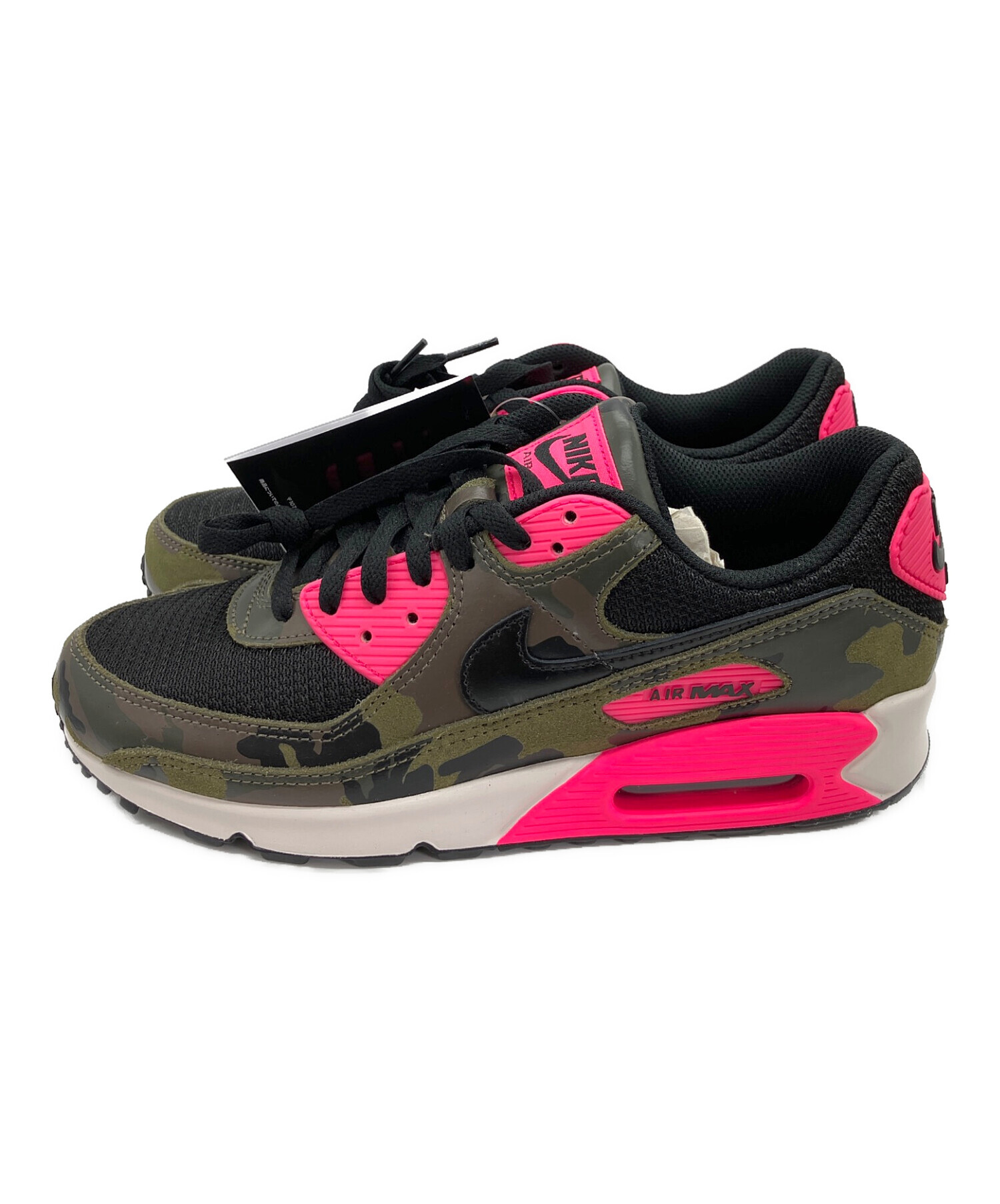 中古・古着通販】NIKE (ナイキ) AIR MAX 90 PRM カーキ×ピンク サイズ 