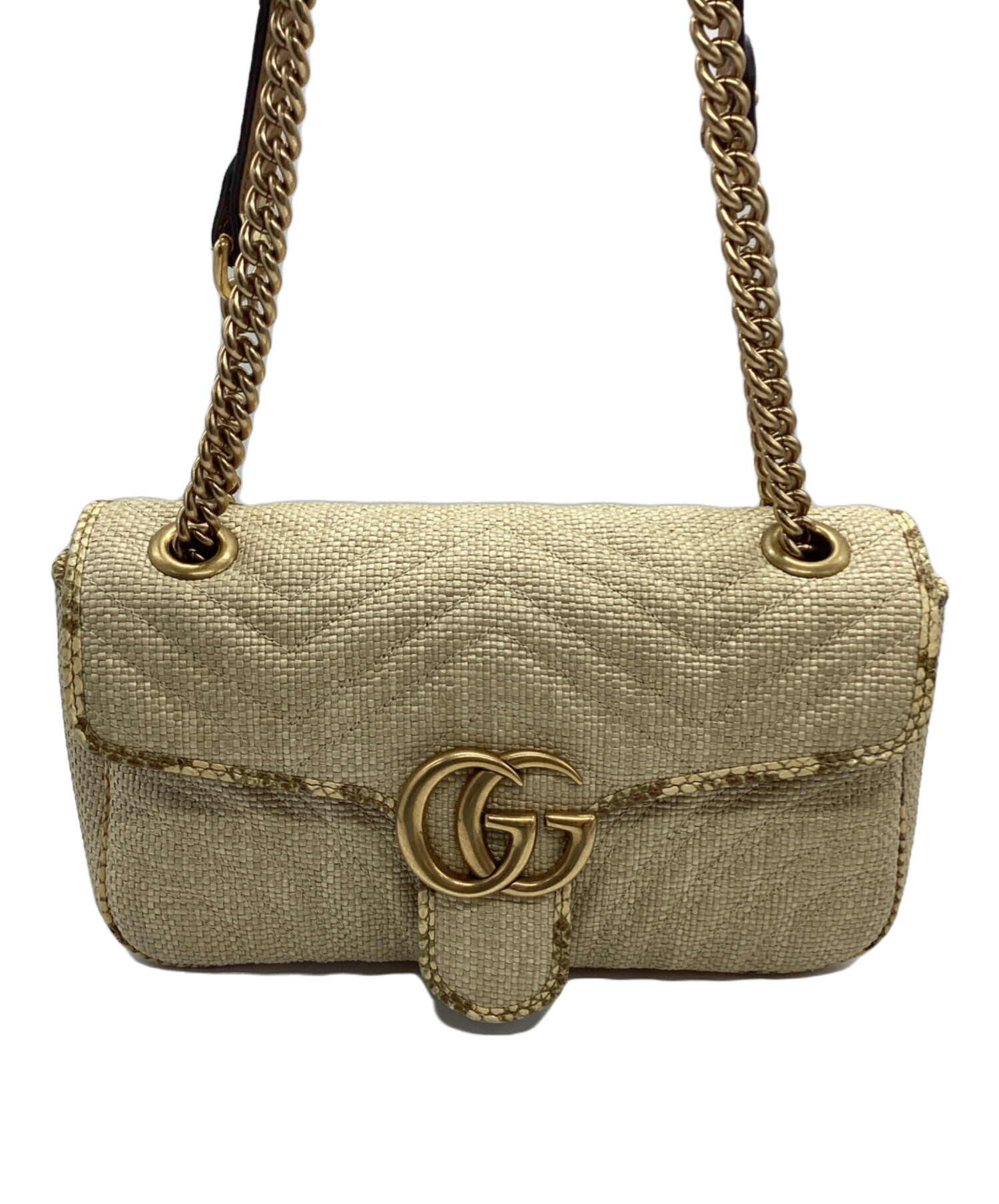 中古・古着通販】GUCCI (グッチ) ショルダーバッグ ベージュ