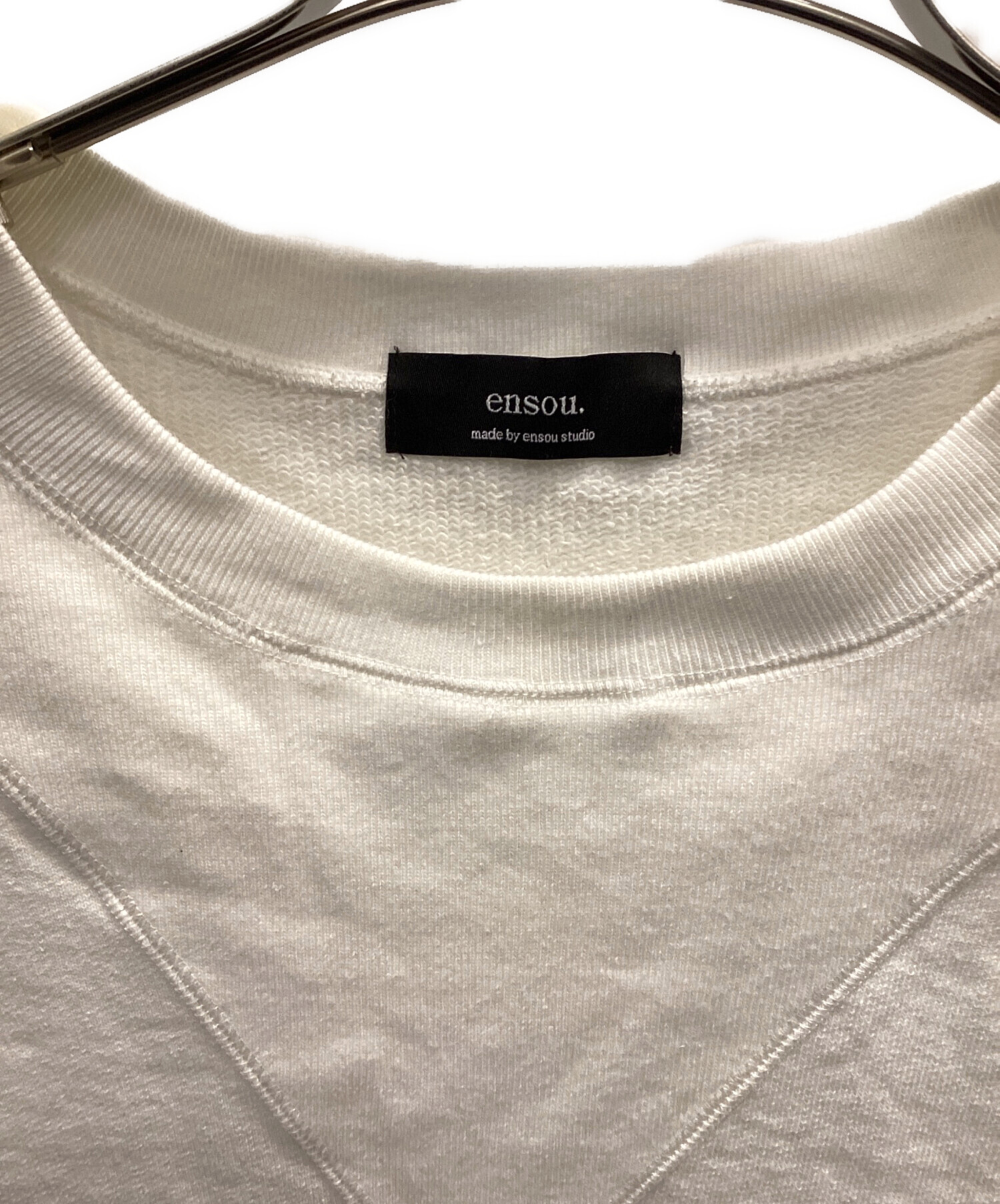 中古・古着通販】ensou (エンソウ) Bone Sweatshirt ネイビー×ホワイト