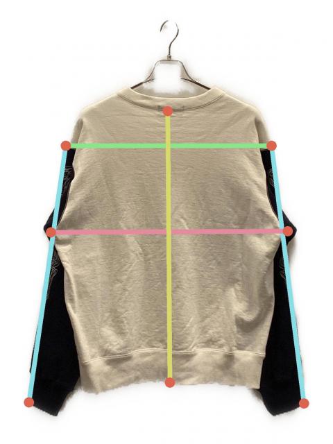 中古・古着通販】ensou (エンソウ) Bone Sweatshirt ネイビー×ホワイト