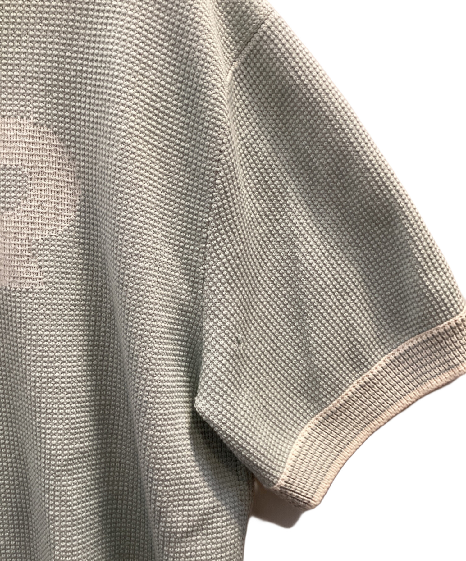 中古・古着通販】Dior (ディオール) 半袖ニット ホワイト×スカイ