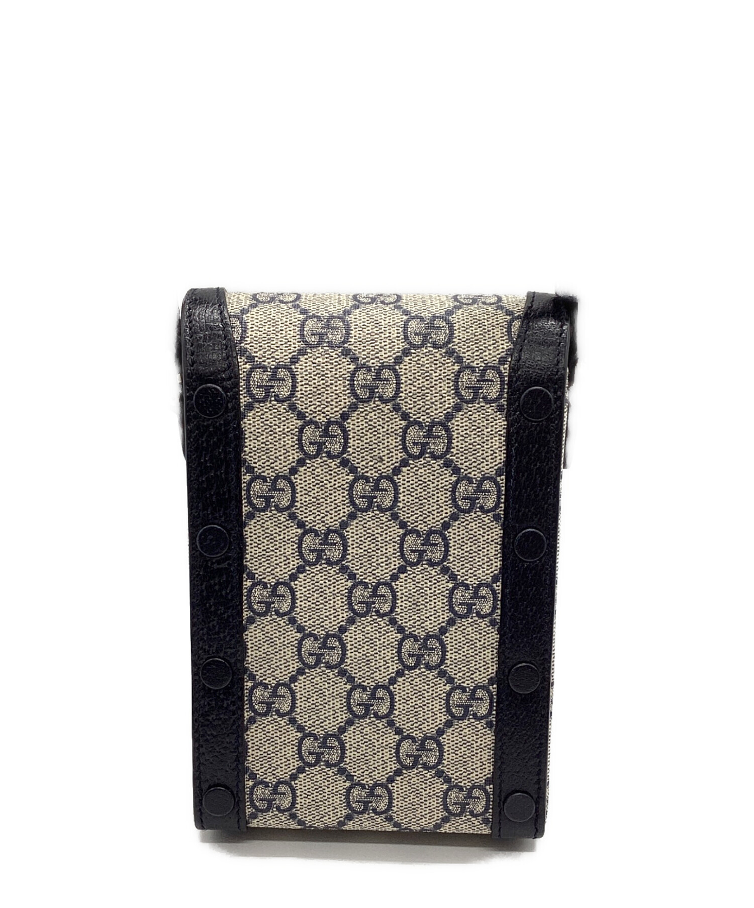 中古・古着通販】GUCCI (グッチ) ショルダーバッグ ブラック×ベージュ