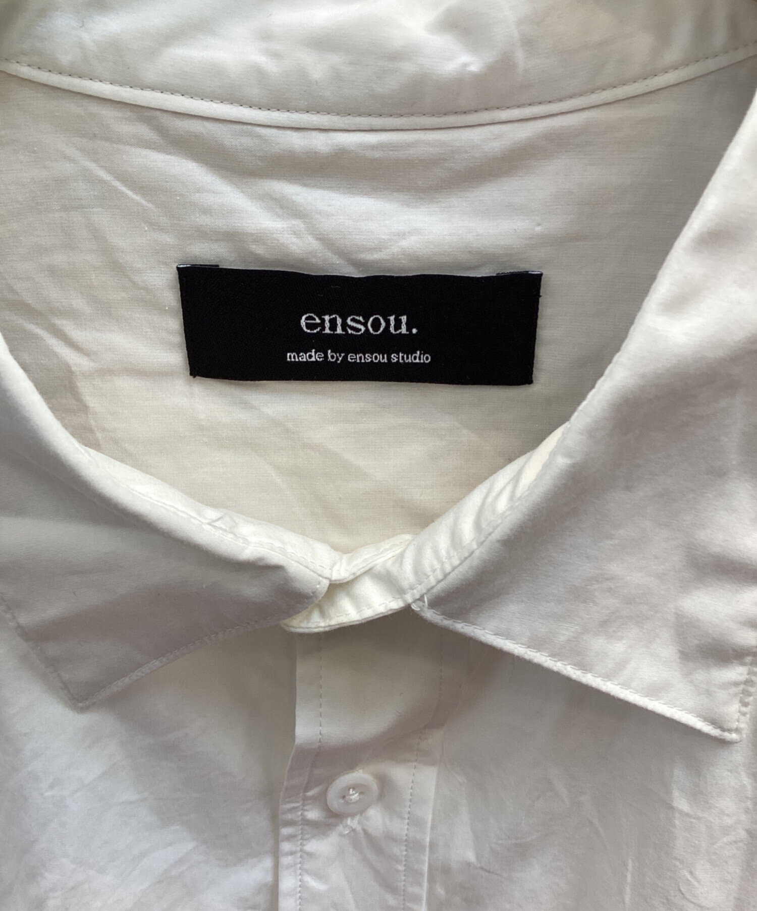 中古・古着通販】ensou (エンソウ) レオパード切替シャツ ホワイト