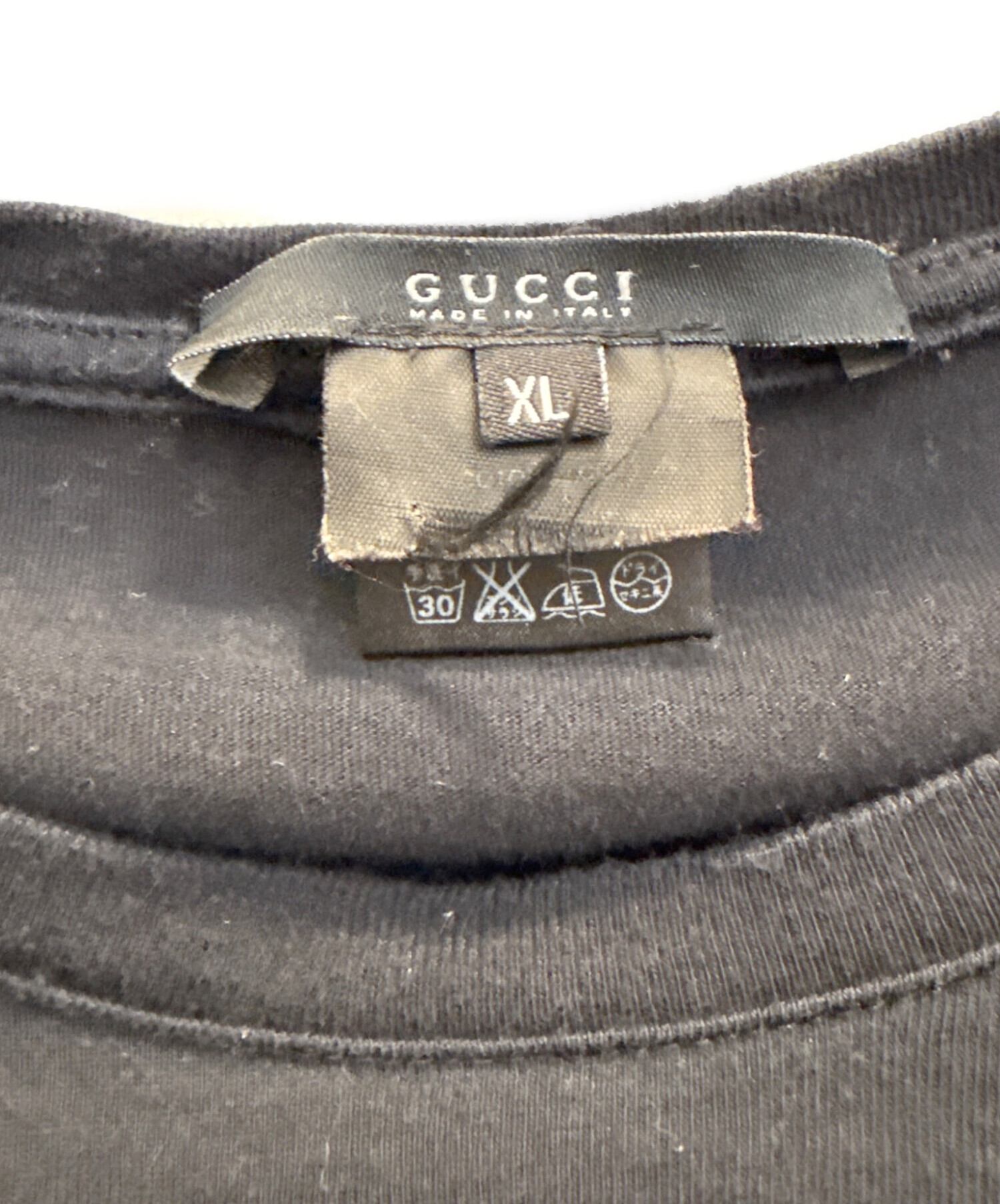 中古・古着通販】GUCCI (グッチ) 半袖カットソー ブラック サイズ:XL 