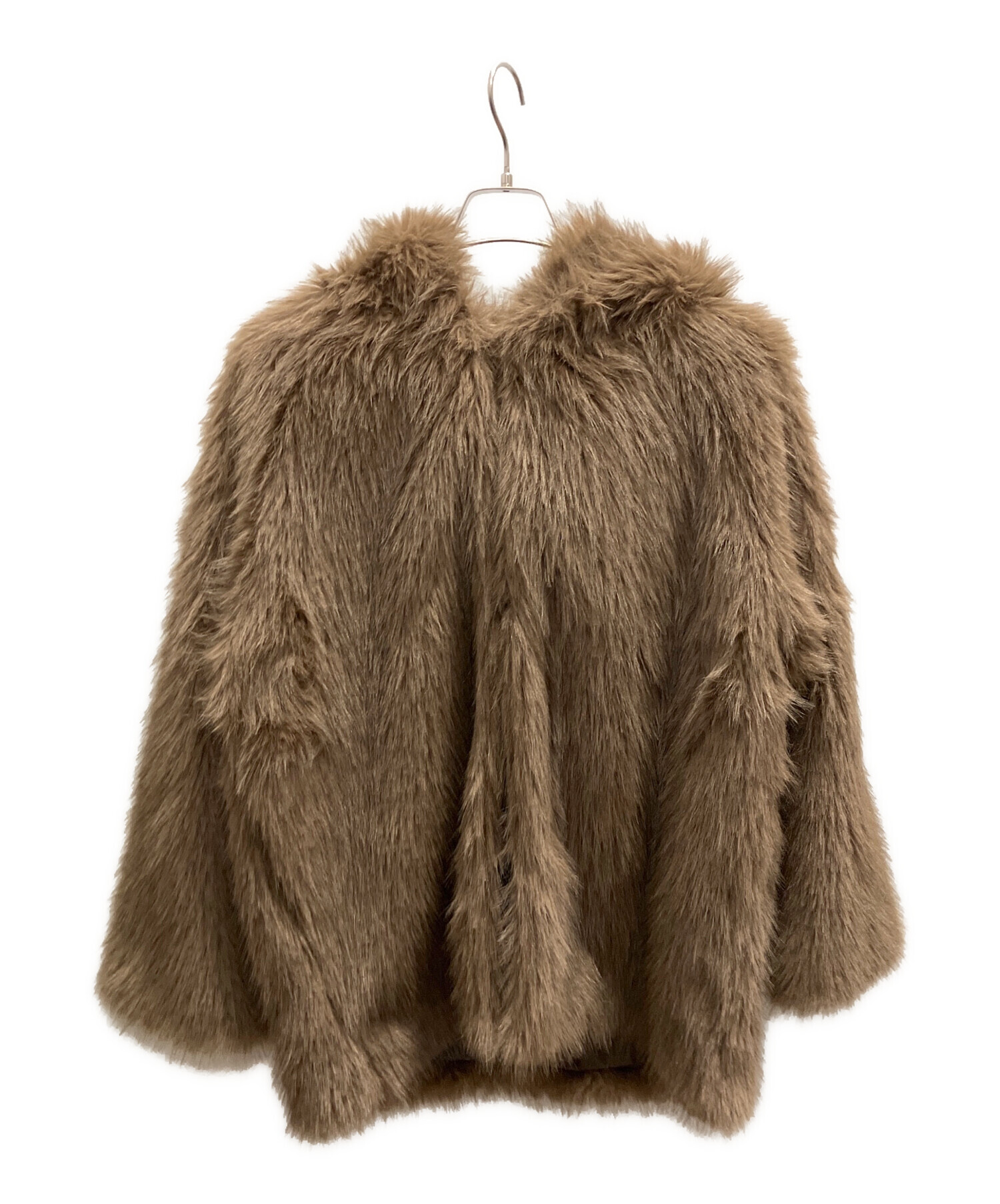 フェイクファーフーディコート 中古・古着通販】EVRIS (エヴリス) フェイクファーフーディコート