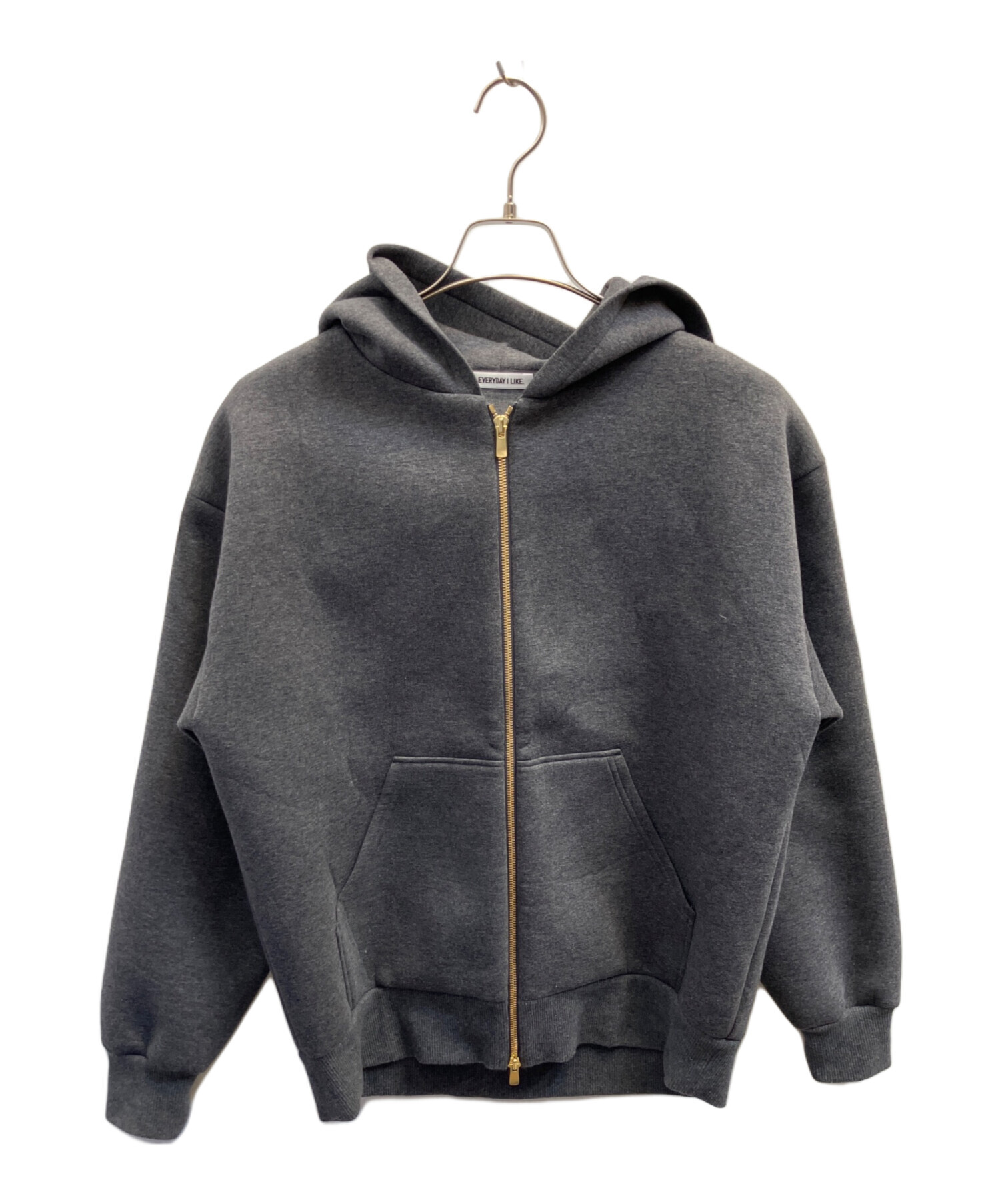 Oversized ジップ フーディー MOUSSY PATCHED OVERSIZED ジップ