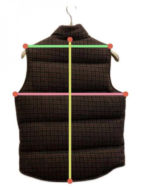 Schott ダウンベスト ブラウン S 中古・古着通販】Schott (ショット) ダウンベスト ブラウン サイズ