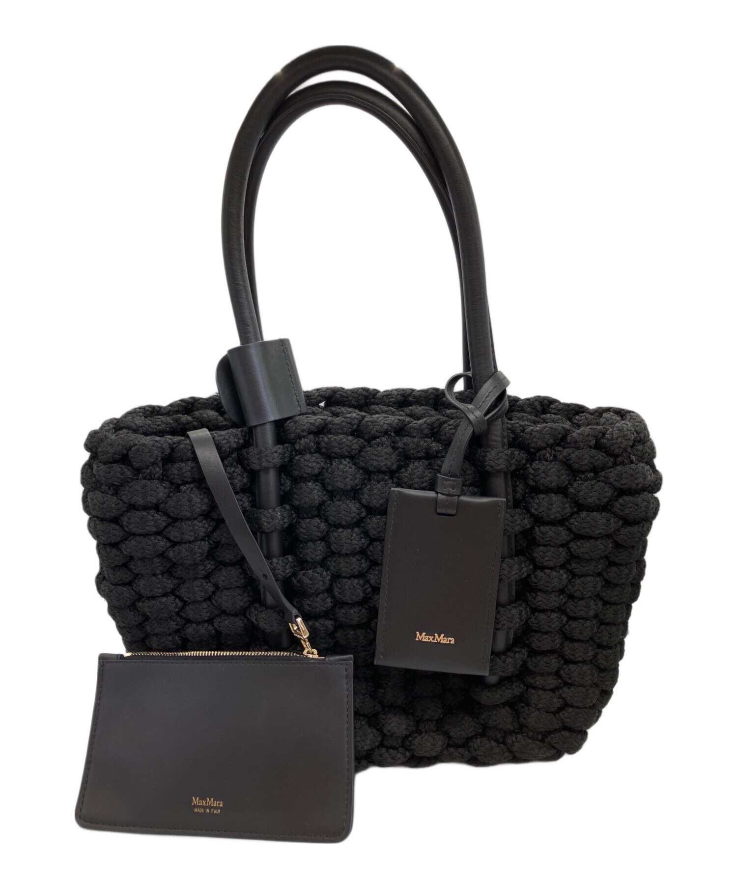 中古・古着通販】MaxMara (マックスマーラ) トートバッグ ブラック 