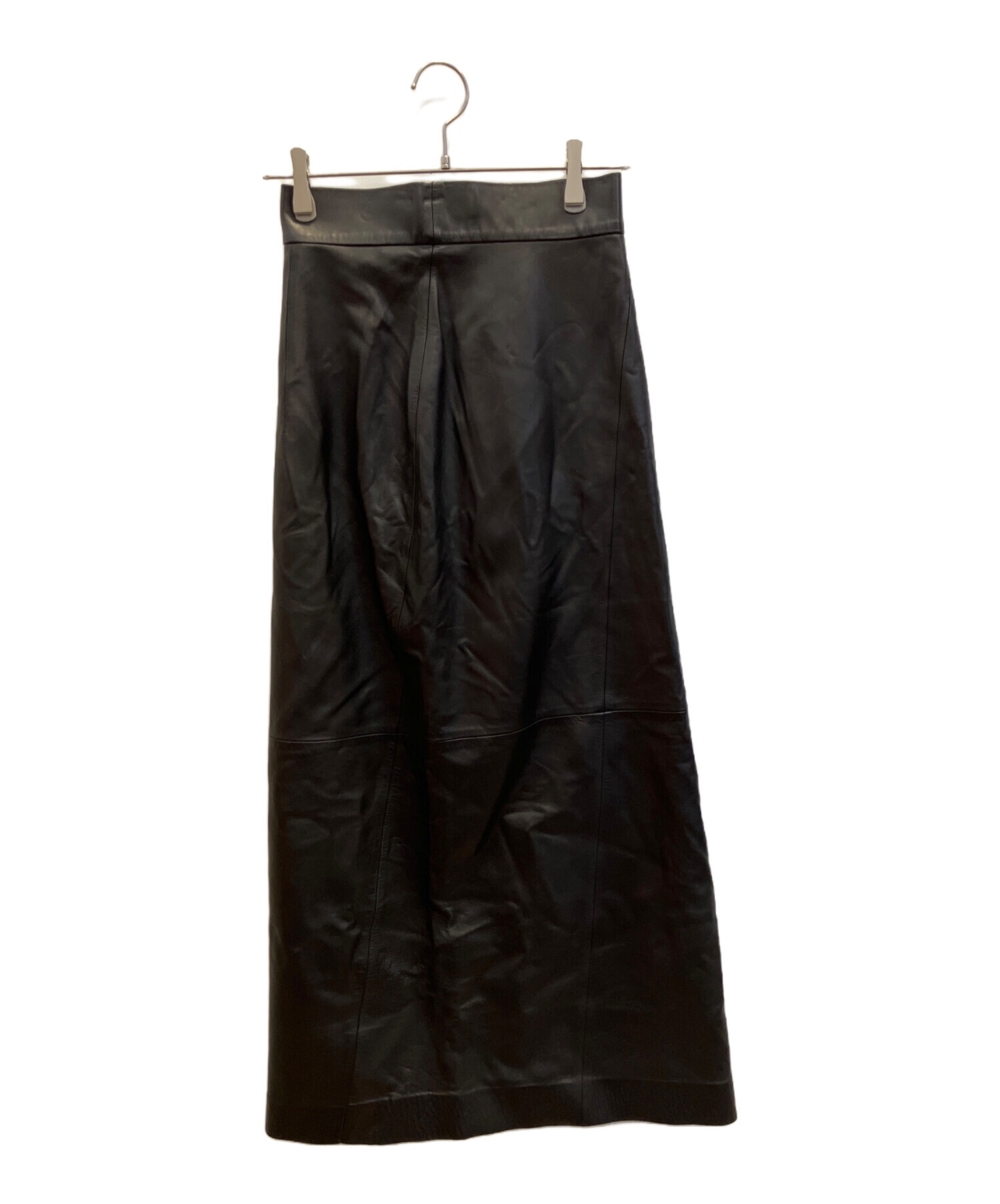 中古・古着通販】BACCA (バッカ) ラムレザースカート ブラック サイズ