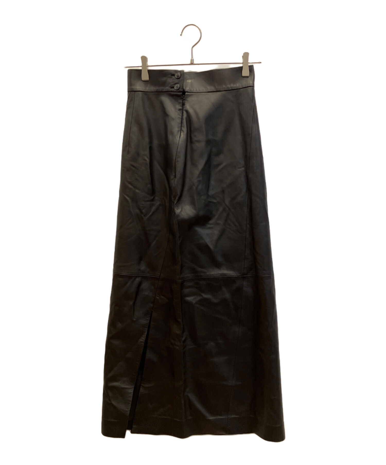 中古・古着通販】BACCA (バッカ) ラムレザースカート ブラック サイズ