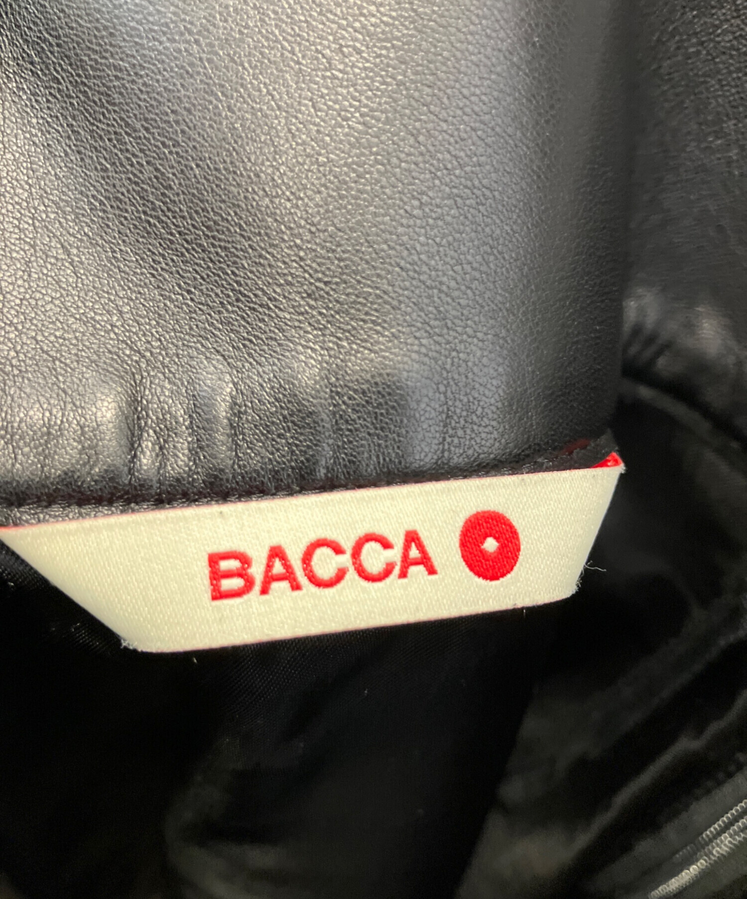 中古・古着通販】BACCA (バッカ) ラムレザースカート ブラック サイズ