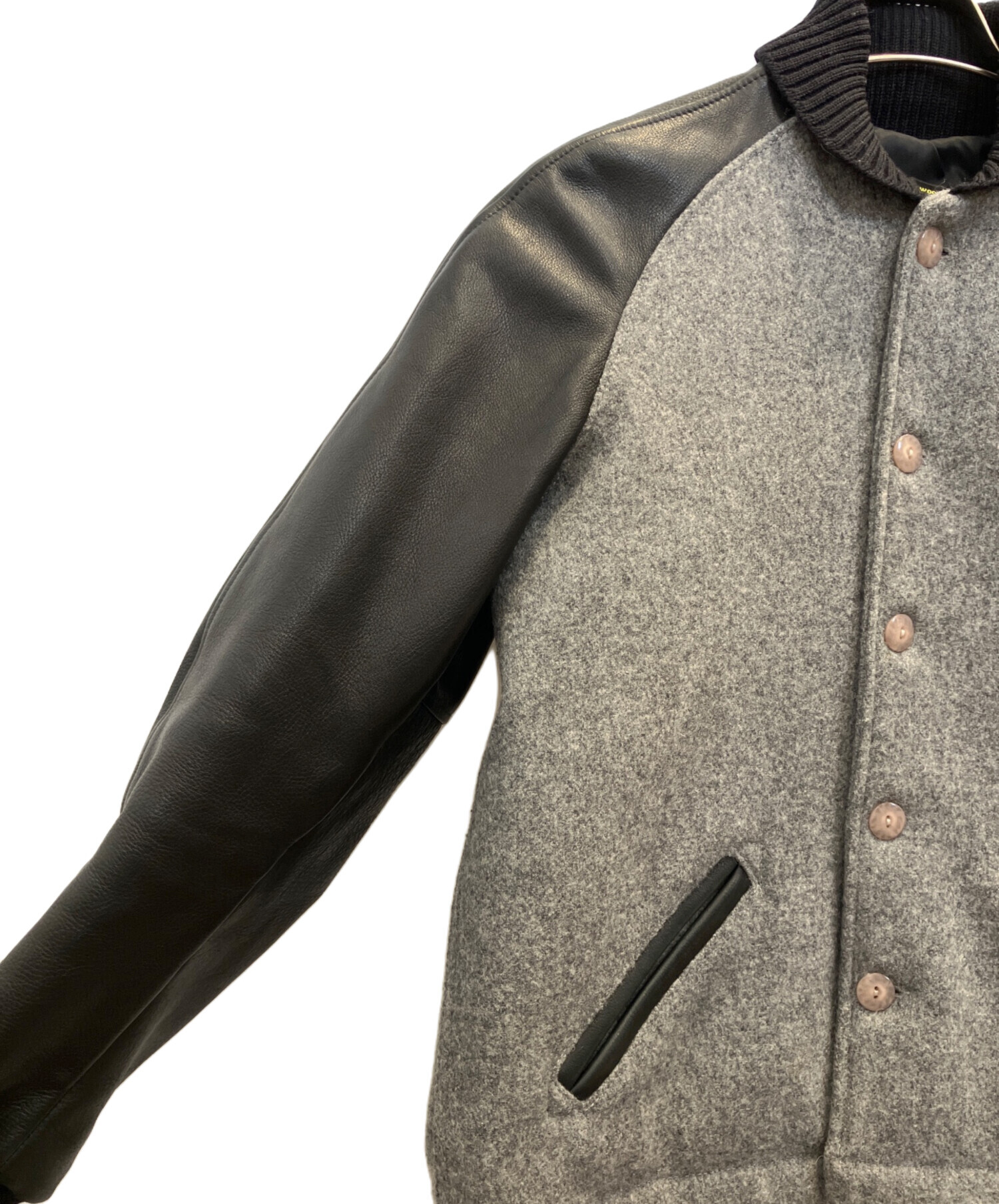 中古・古着通販】skookum (スクーカム) スタジャン ブラック×グレー