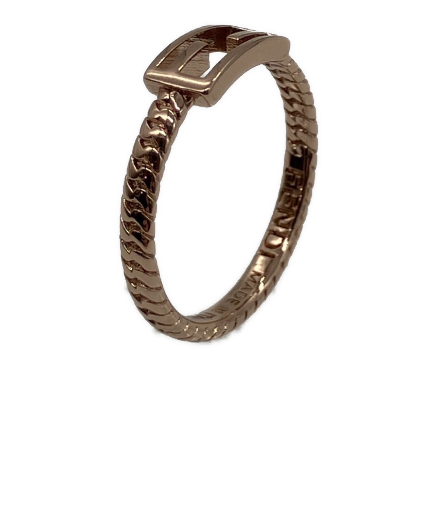 中古・古着通販】FENDI (フェンディ) FFバゲットモチーフリング ピンク