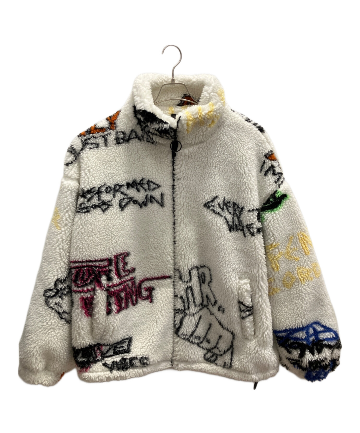 ZARA ホワイト フリースジャケット ボアジャケット ZARAのボアフリース 