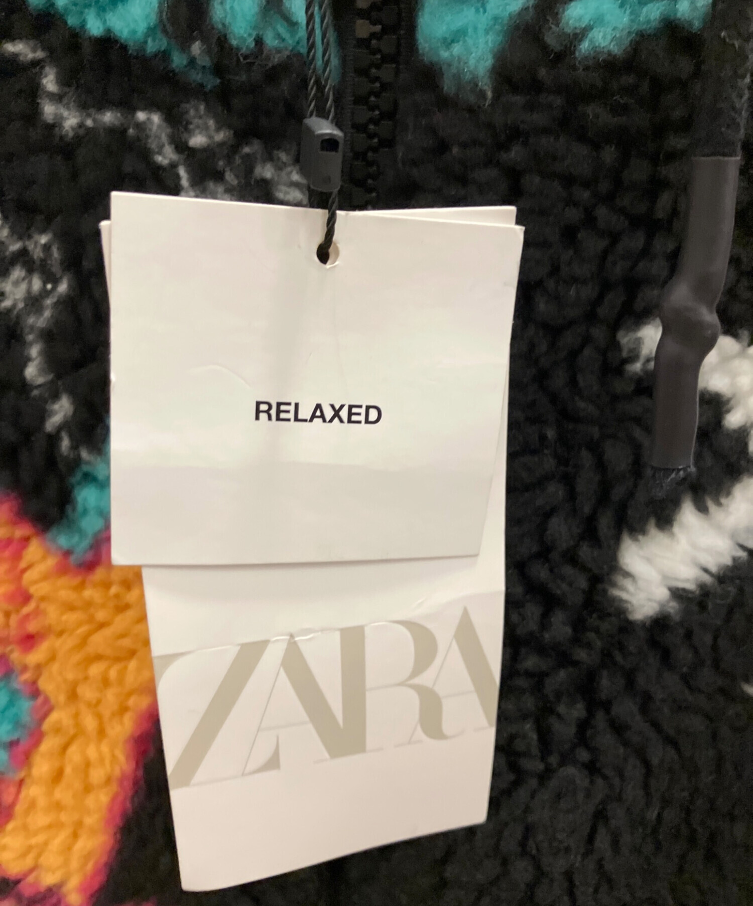 中古・古着通販】ZARA (ザラ) グラフティ柄フリースジャケット 