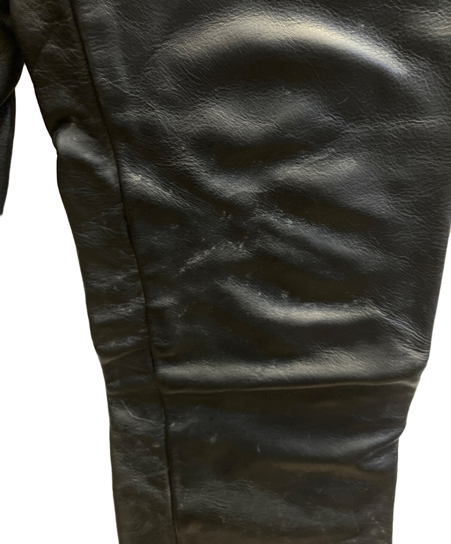 中古・古着通販】VANSON (バンソン) レザーパンツ ブラック サイズ