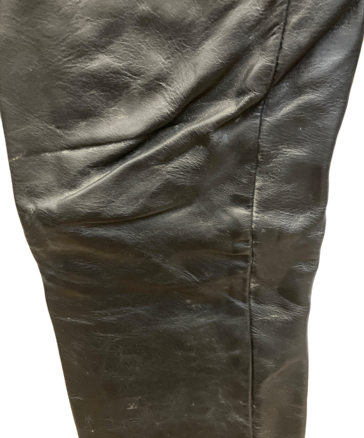 中古・古着通販】VANSON (バンソン) レザーパンツ ブラック サイズ