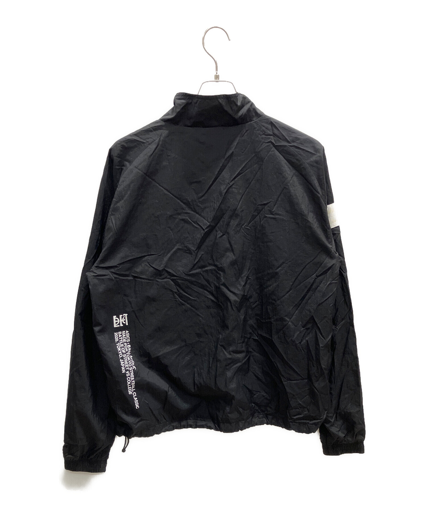 ballaholic×asics 2021 ナイロンジャケット 黒 Lサイズ 中古・古着通販