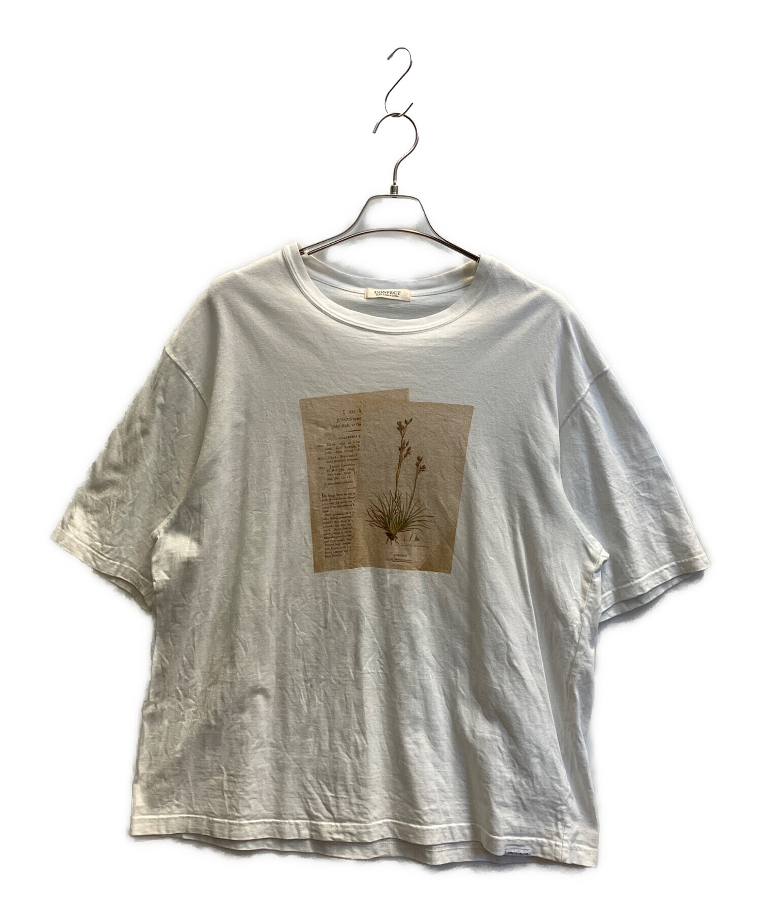 confect 天竺 ボタニカルプリント ビックTシャツ 中古・古着通販】confect (コンフェクト) 天竺 ボタニカルプリント