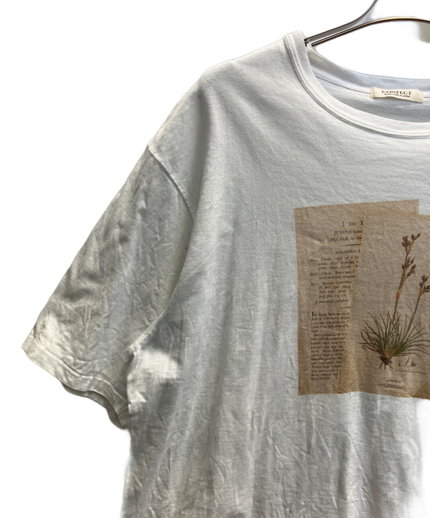 confect 天竺 ボタニカルプリント ビックTシャツ 中古・古着通販】confect (コンフェクト) 天竺 ボタニカルプリント