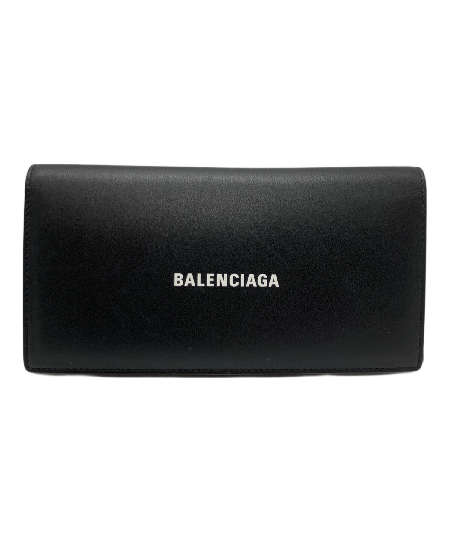 BALENCIAGA バレンシアガ 長財布 レザー 中古・古着通販】BALENCIAGA (バレンシアガ) 長財布 ブラック