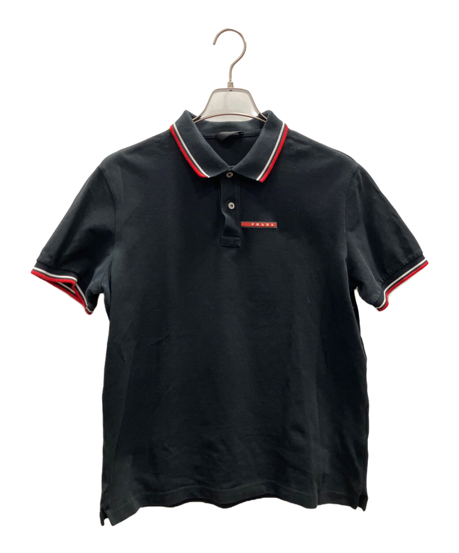 PRADA プラダ メンズポロシャツ　美品　XL 中古・古着通販】PRADA (プラダ) ポロシャツ ブラック サイズ:SIZE L